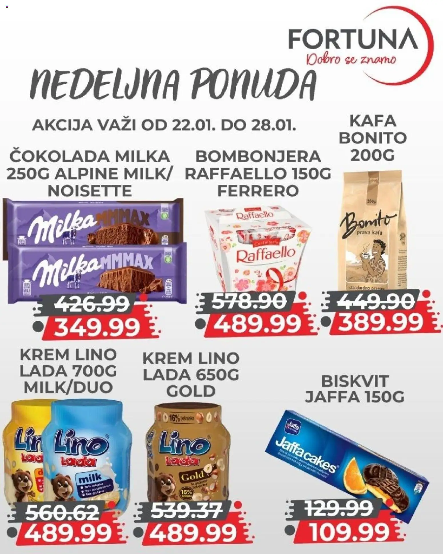 Fortuna Market katalog - važi od 22.01.2026 | Strana: 8 | Proizvode: Raffaello, Kafa, Čokolada, Ferrero