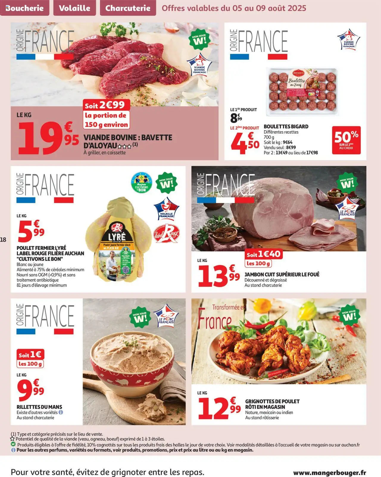  | Page: 18 | Produits: Volaille, Viande bovine bavette, Porc, Bavette