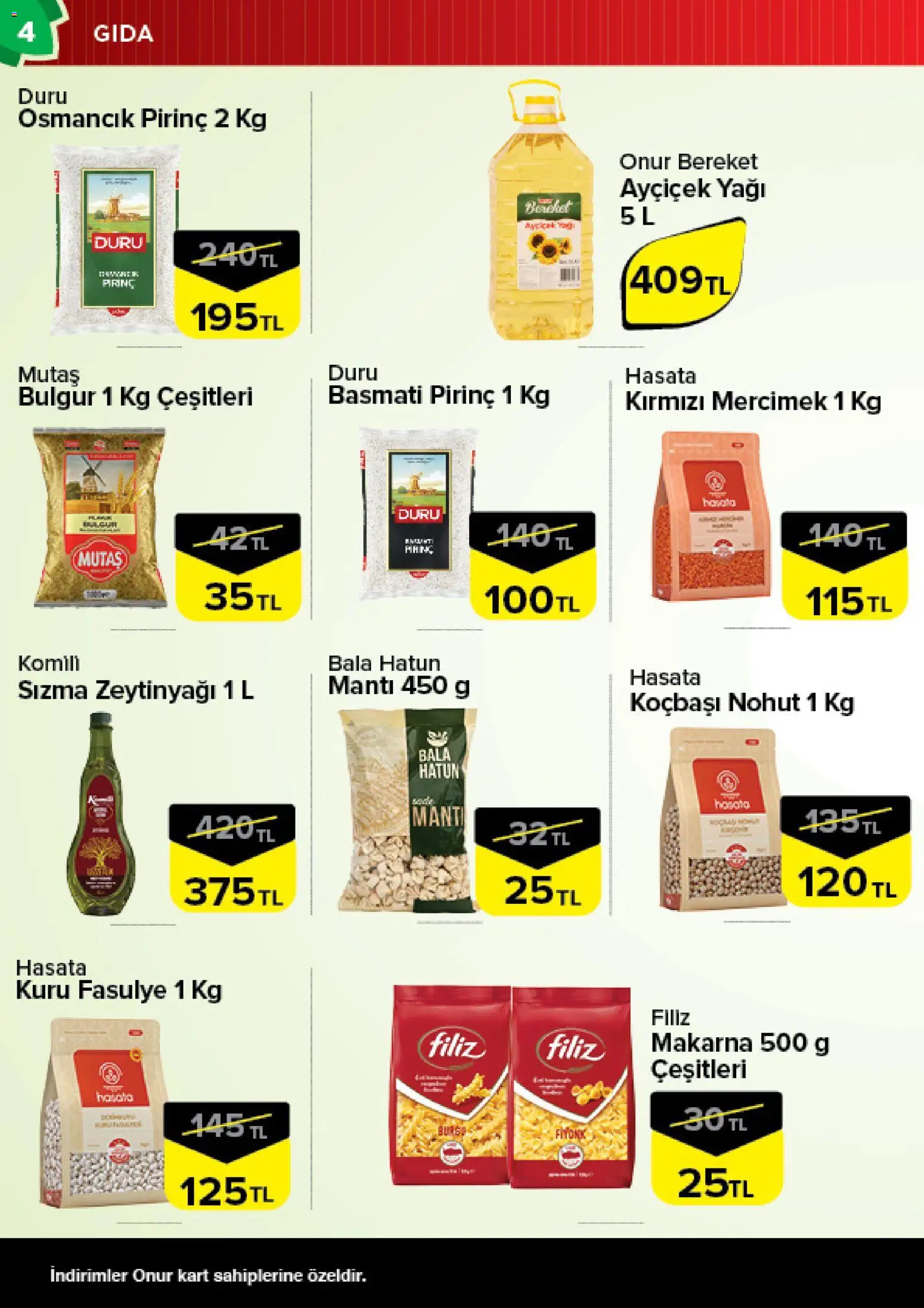 Onur Market Katalog - Bursa - 10.02.2026 tarihinden itibaren geçerlidir | Sayfa: 4
