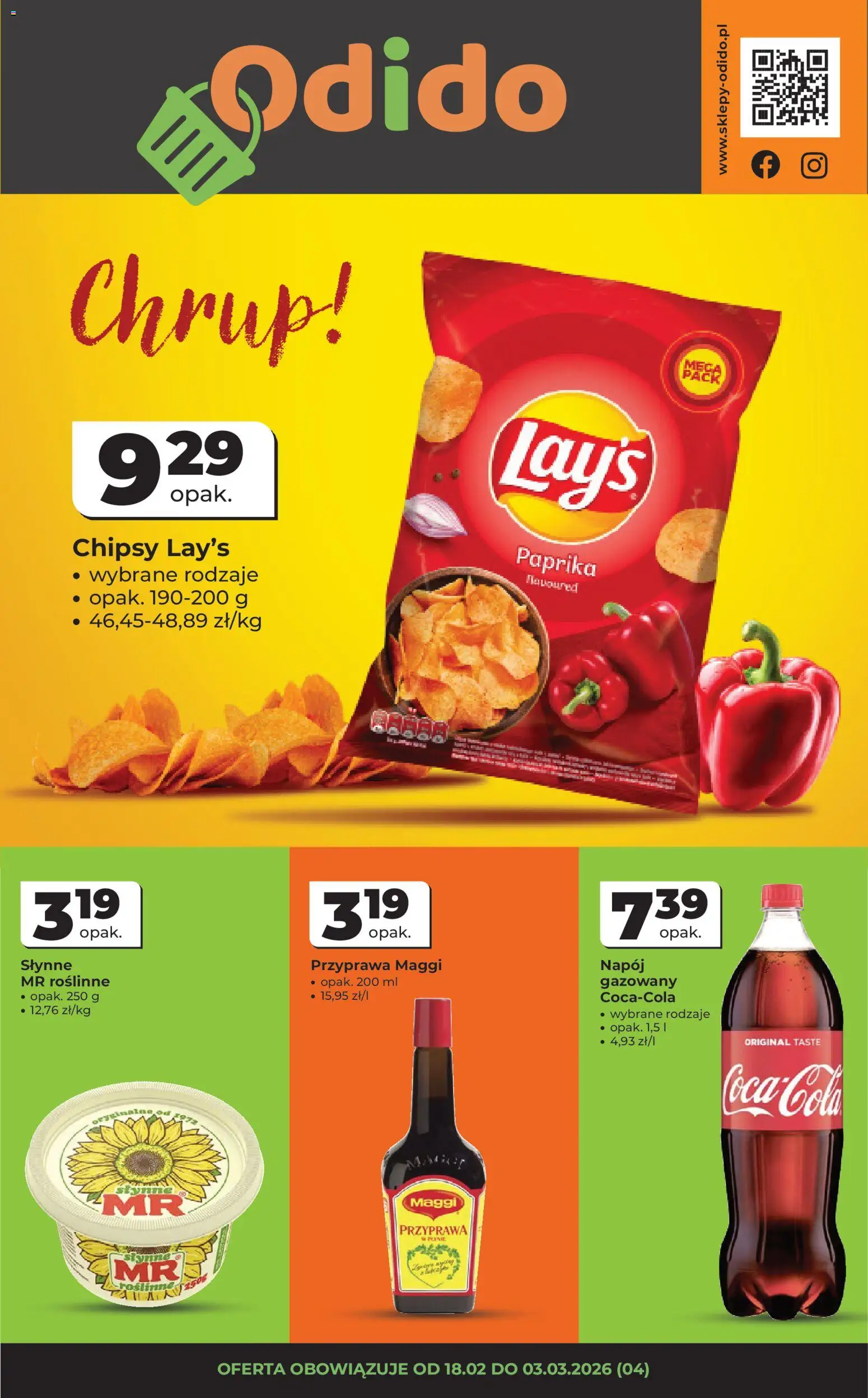 Odido Gazetka od 18.02.2026 | Strona: 1 | Produkty: Chipsy