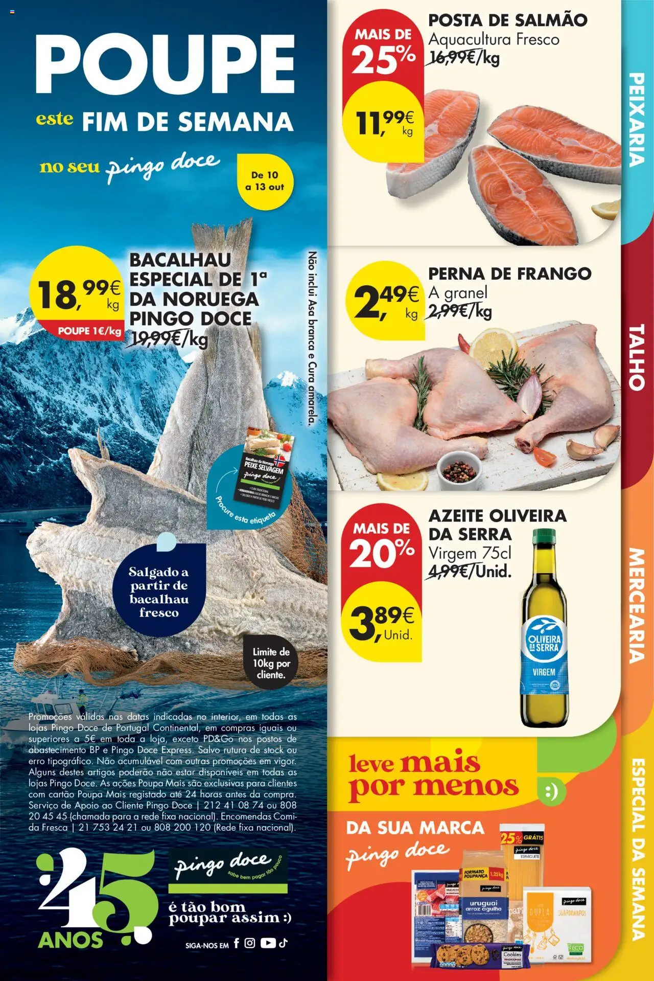 Pingo Doce Poupe Este Fim de Semana │ válido de 10.10.2025 | Página: 1 | Produtos: Esparguete, Frango, Salmão, Peixe
