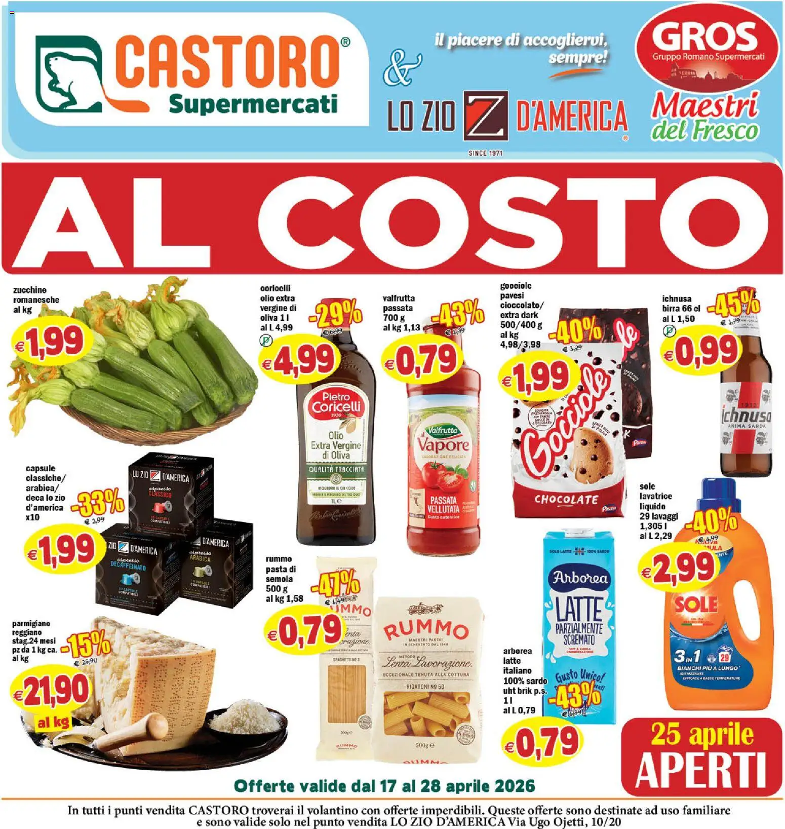Volantino Il Castoro del 17.04.2026 | Pagina: 1 | Prodotti: Birra, Latte, Olio, Lavatrice