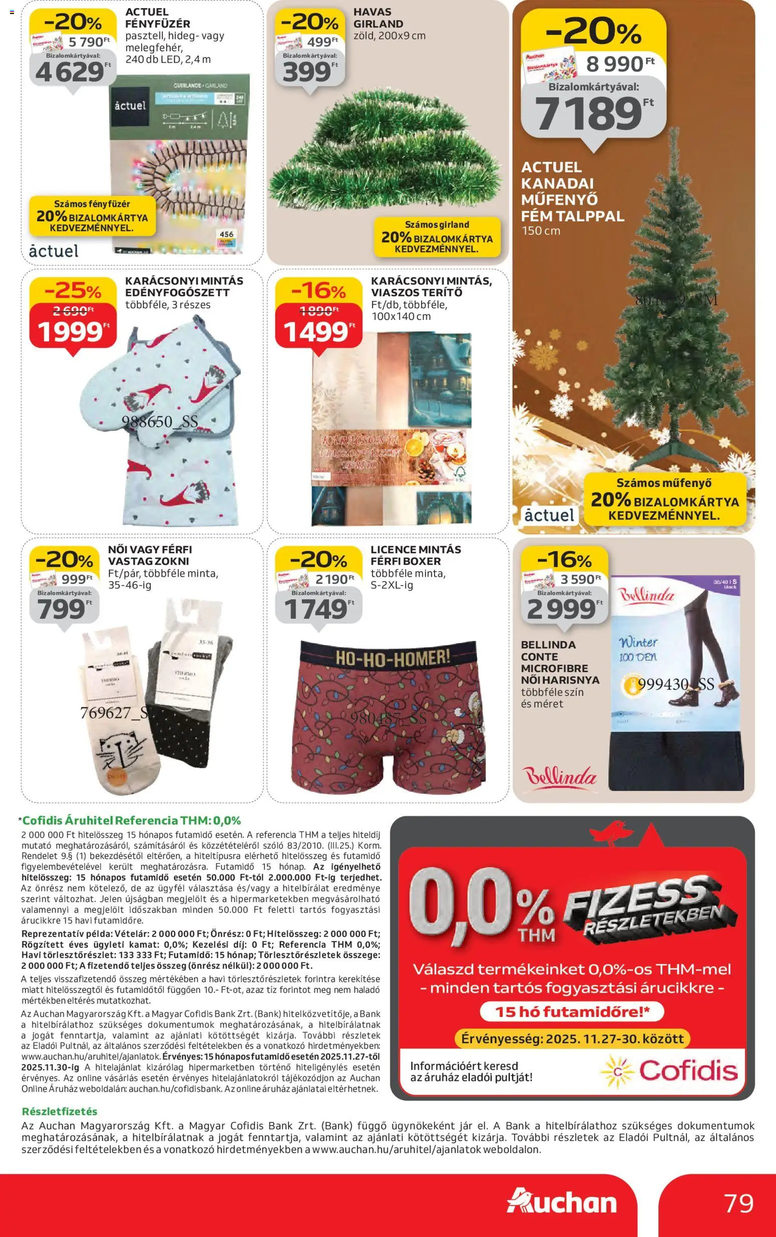 Auchan akciós ujság - amely érvényes a következő dátumtól: 27.11.2025 | Oldal: 79 | Termékek: Szőlő, Fényfüzér, Harisnya, Zokni