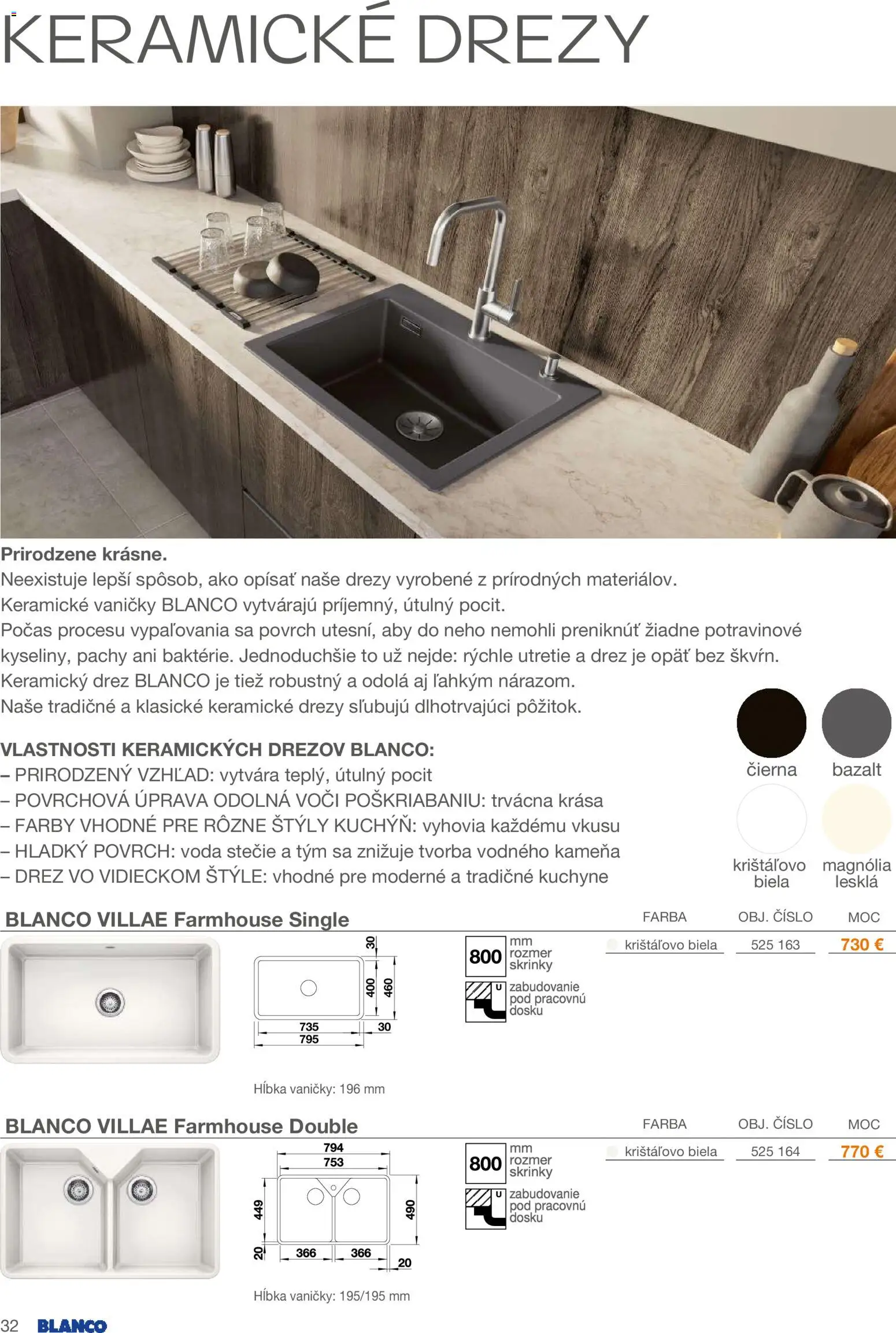 Nové Blanco akcie – leták je platný od 01.02.2026 | Strana: 32 | Produkty: Drezy, Drez, Voda