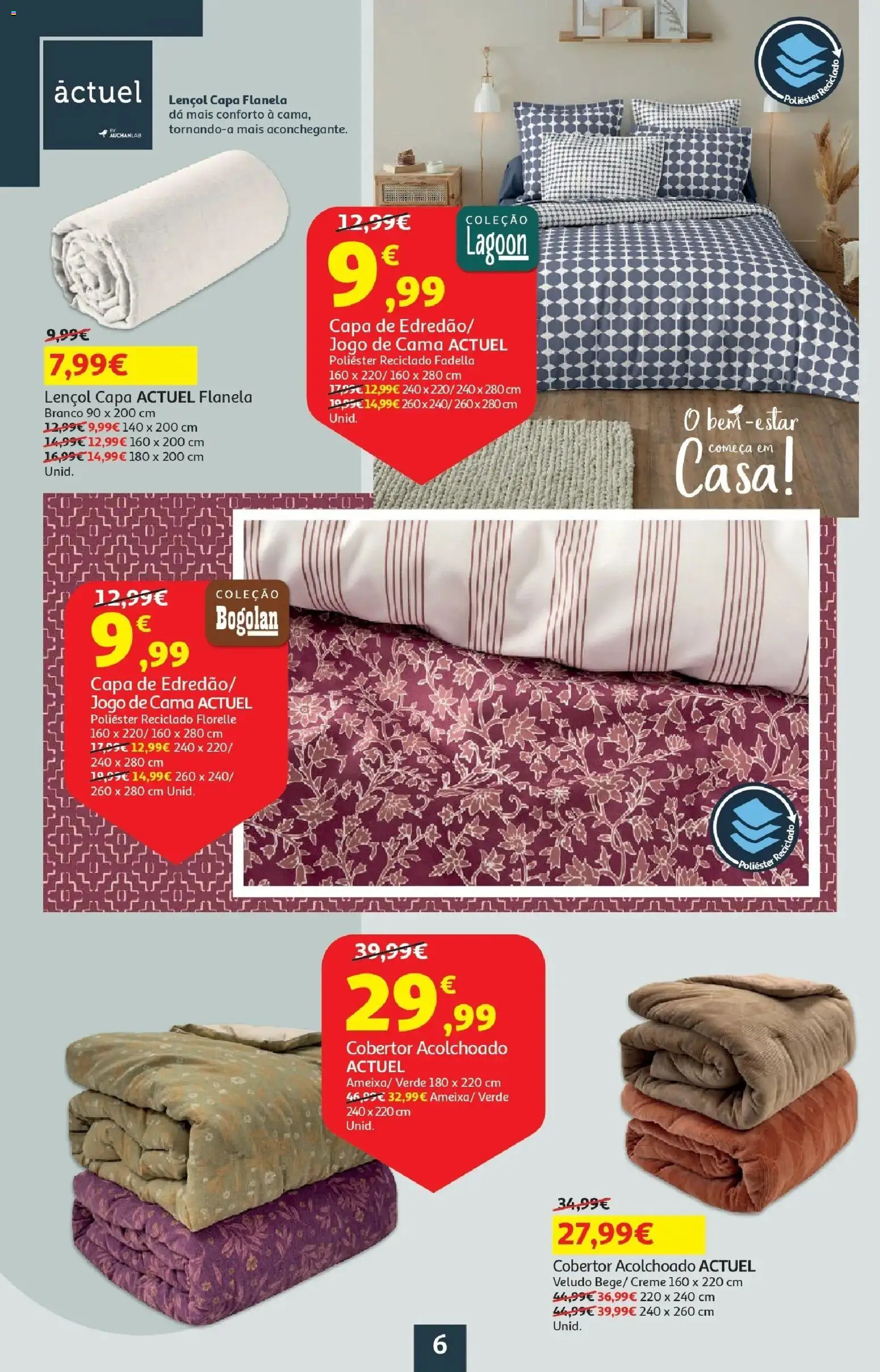 Auchan - O bem-estar começa em casa! │ válido de 26.12.2025 | Página: 6 | Produtos: Jogo de cama, Cama, Cobertor, Creme