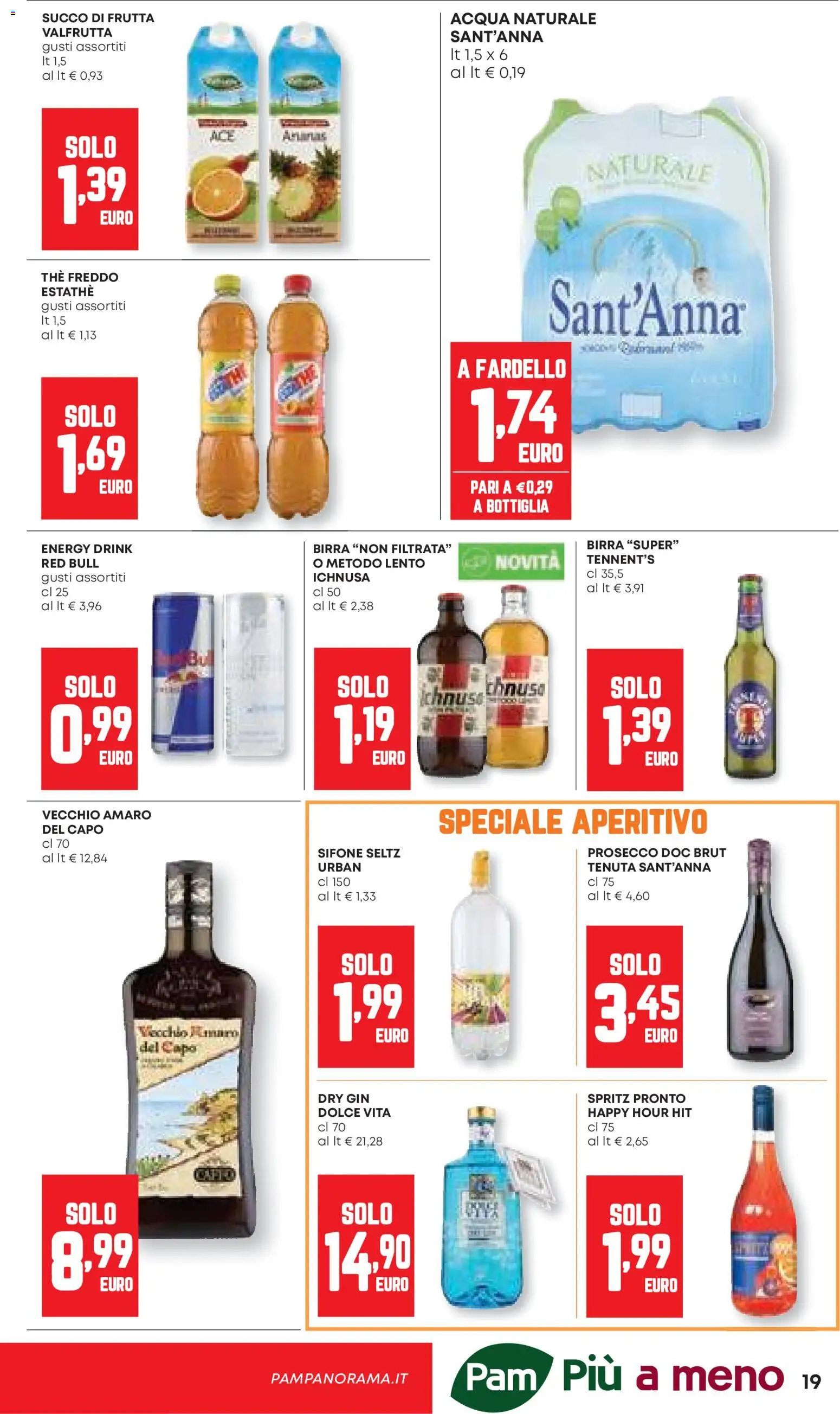 Volantino Panorama del 26.03.2026 | Pagina: 19 | Prodotti: Tennent's, Acqua naturale, Red Bull, Succo di frutta