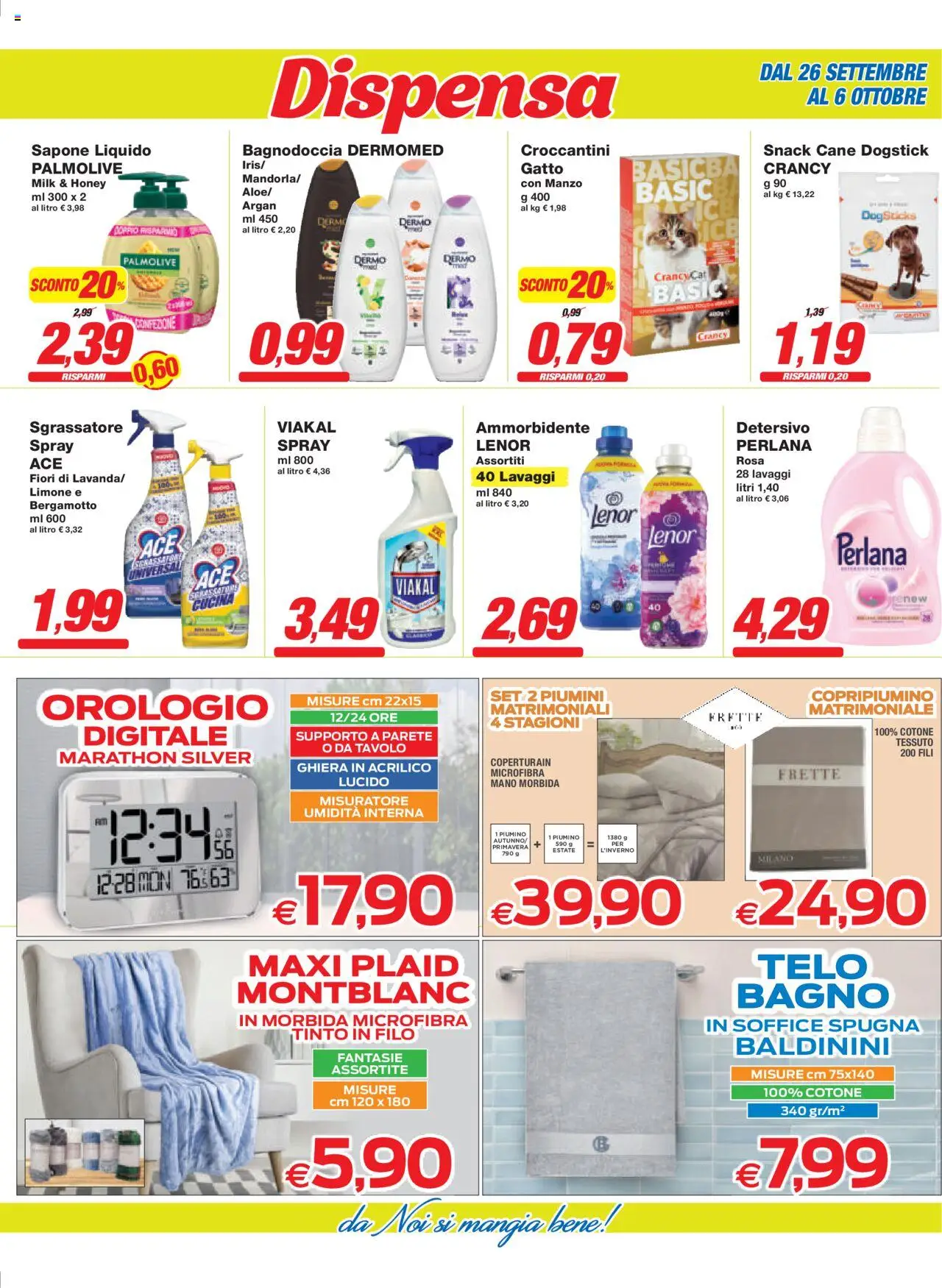 Volantino Prix del 26.09.2025 | Pagina: 19 | Prodotti: Spugna, Ammorbidente, Tavolo, Bagno