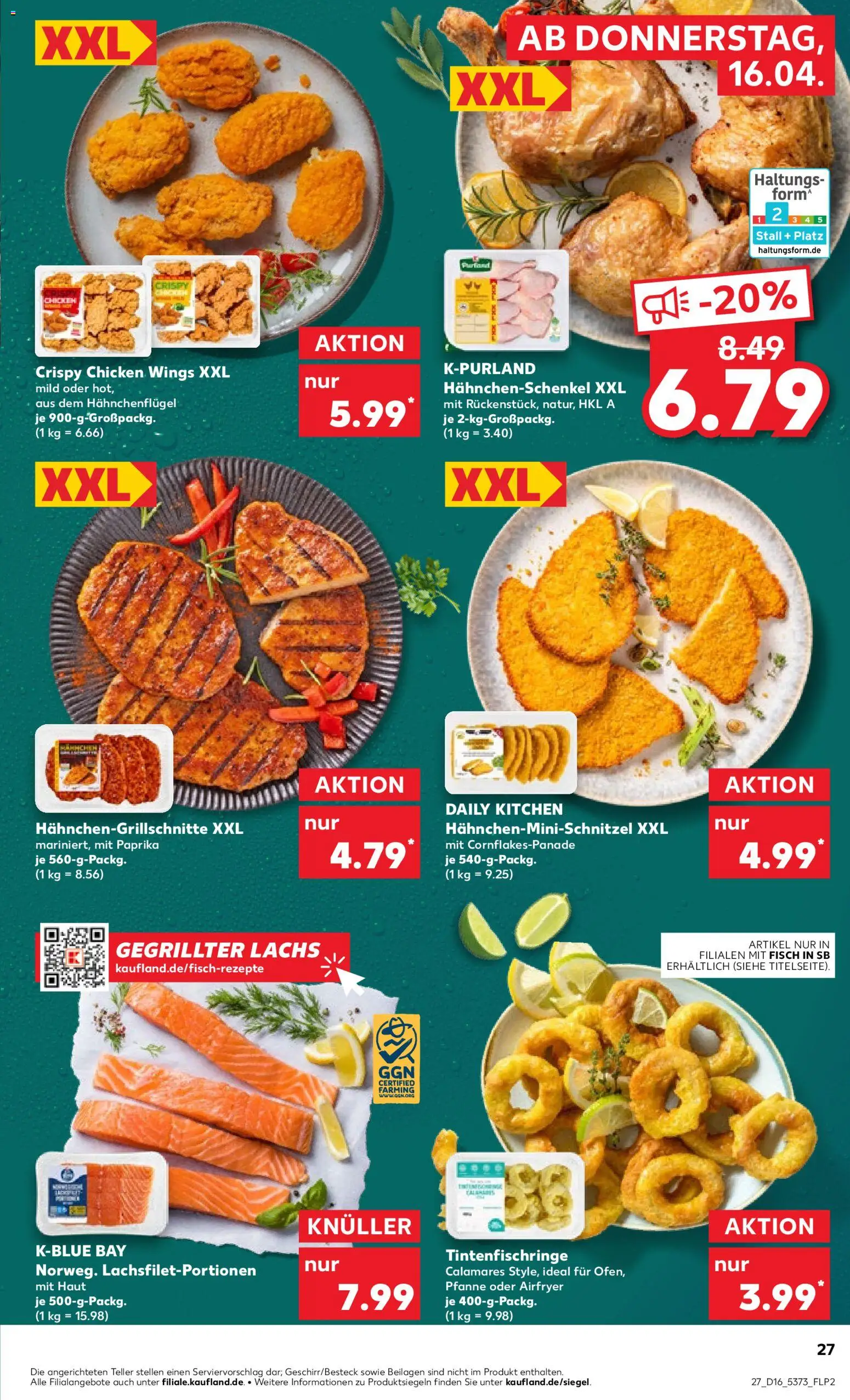 Kaufland Prospekt Hamburg	 – gültig ab 16.04.2026 | Seite: 27 | Produkte: Schnitzel, Fisch, Lachs, Paprika