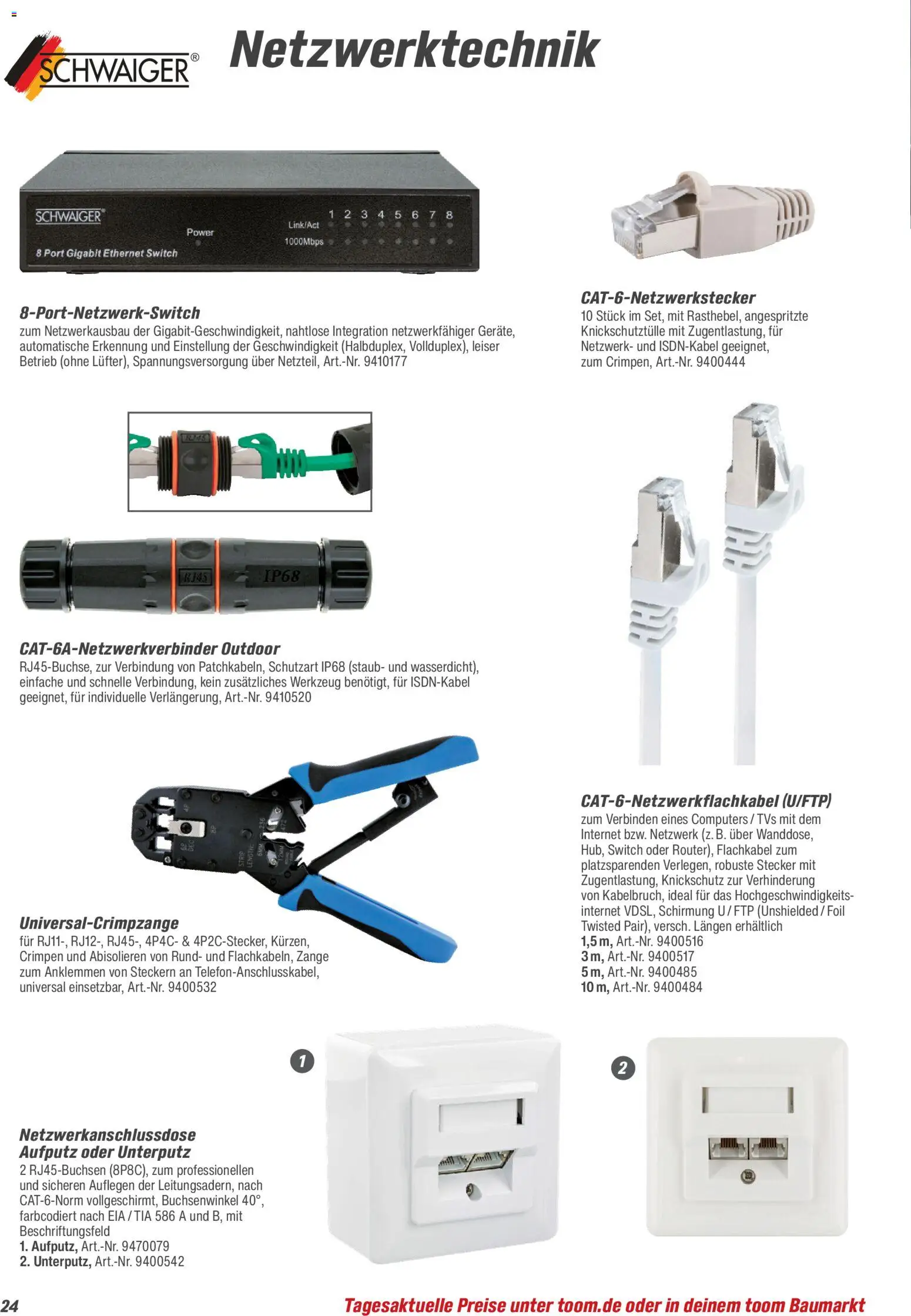 Toom Baumarkt Elektro-Installation 2026 – gültig ab 14.03.2026 | Seite: 24