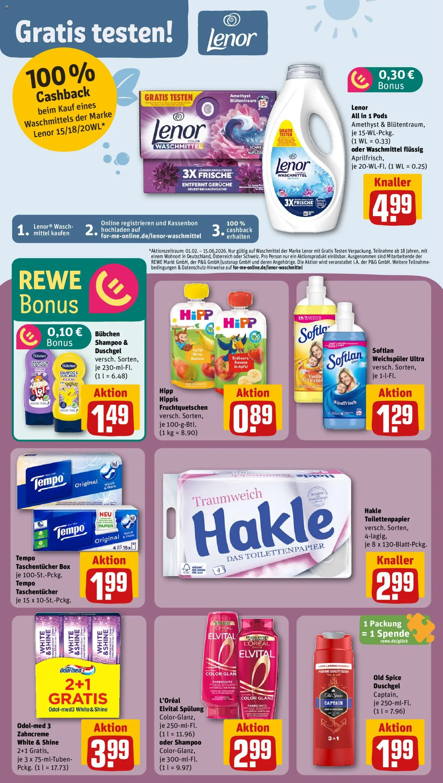 Rewe ihr Kaufpark Prospekt 	 – gültig ab 07.04.2026 | Seite: 22 | Produkte: Lenor, Weichspüler, Waschmittel, Tempo