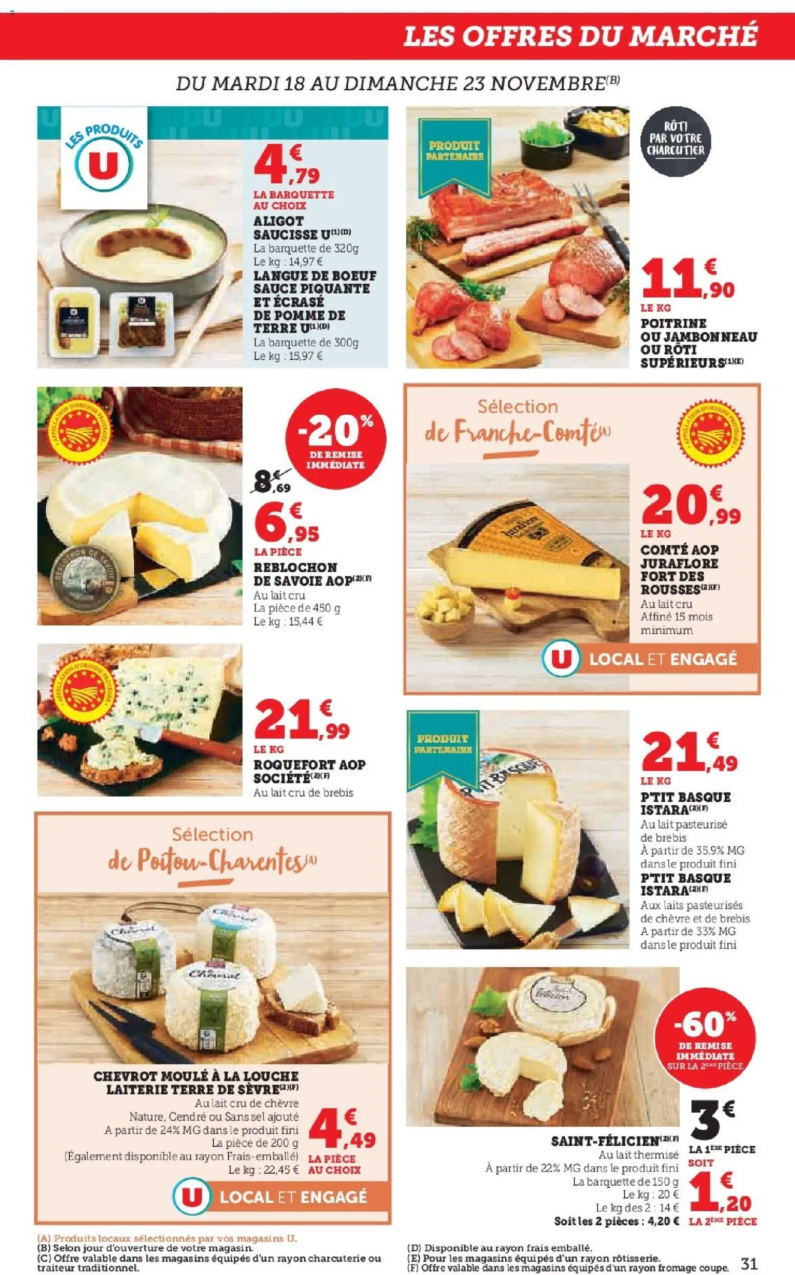 {H1} | Page: 31 | Produits: Pomme, Langue de bœuf, Fromage, Saucisse