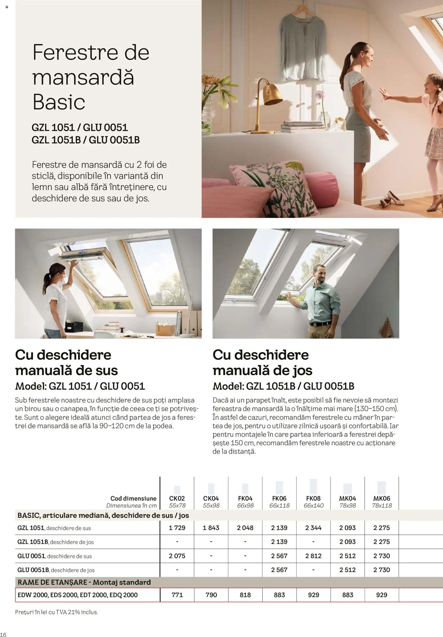 Noul catalog Velux – valabil de la 03.02.2026 | Pagină: 16 | Produse: Çikolatalı gofret, Fereastră, Mâner