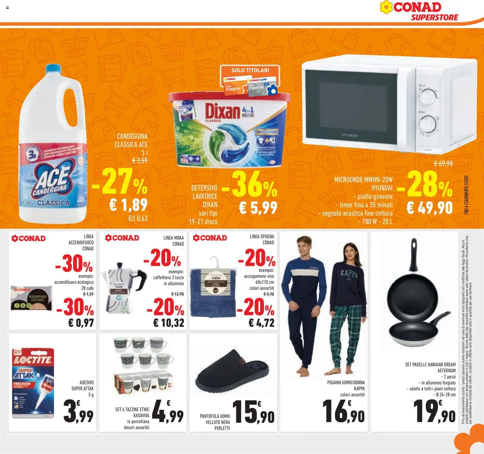 Volantino Conad del 06.11.2025 | Pagina: 35 | Prodotti: Microonde, Caffettiera, Candeggina, Lavatrice