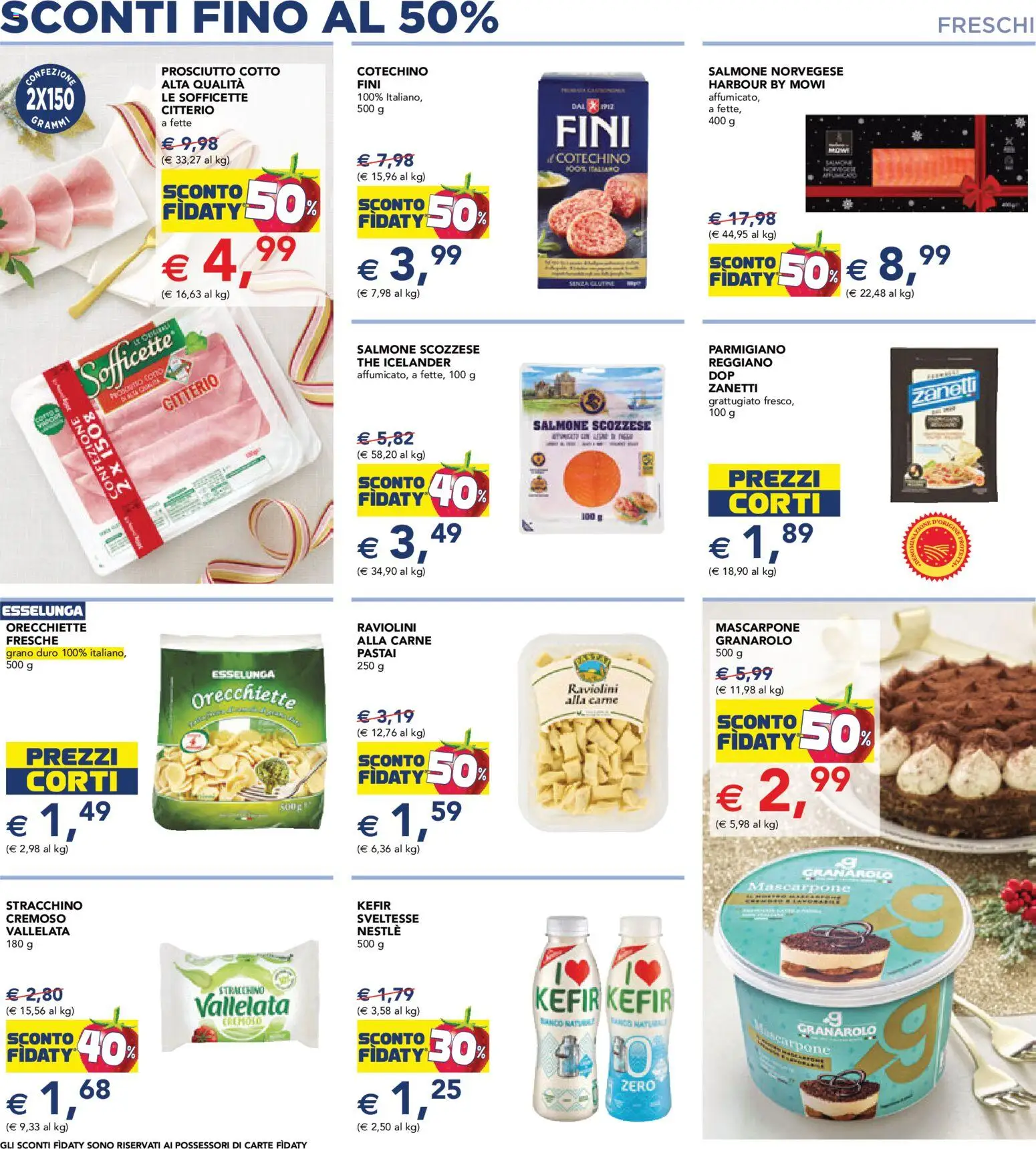 Volantino Esselunga S del 01.12.2025 | Pagina: 4 | Prodotti: Prosciutto Cotto, Salmone, Stracchino, Cotechino