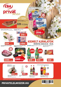 PRIVÁT Aktuális szórólap MAX - amely érvényes a következő dátumtól: 30.04.2026
