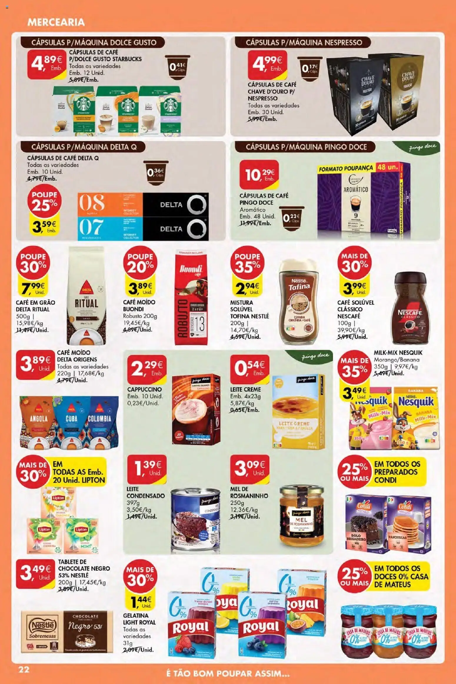 Pingo Doce Poupe Esta Semana Açores │ válido de 19.03.2026 | Página: 22 | Produtos: Bolo, Chocolate, Mel, Creme