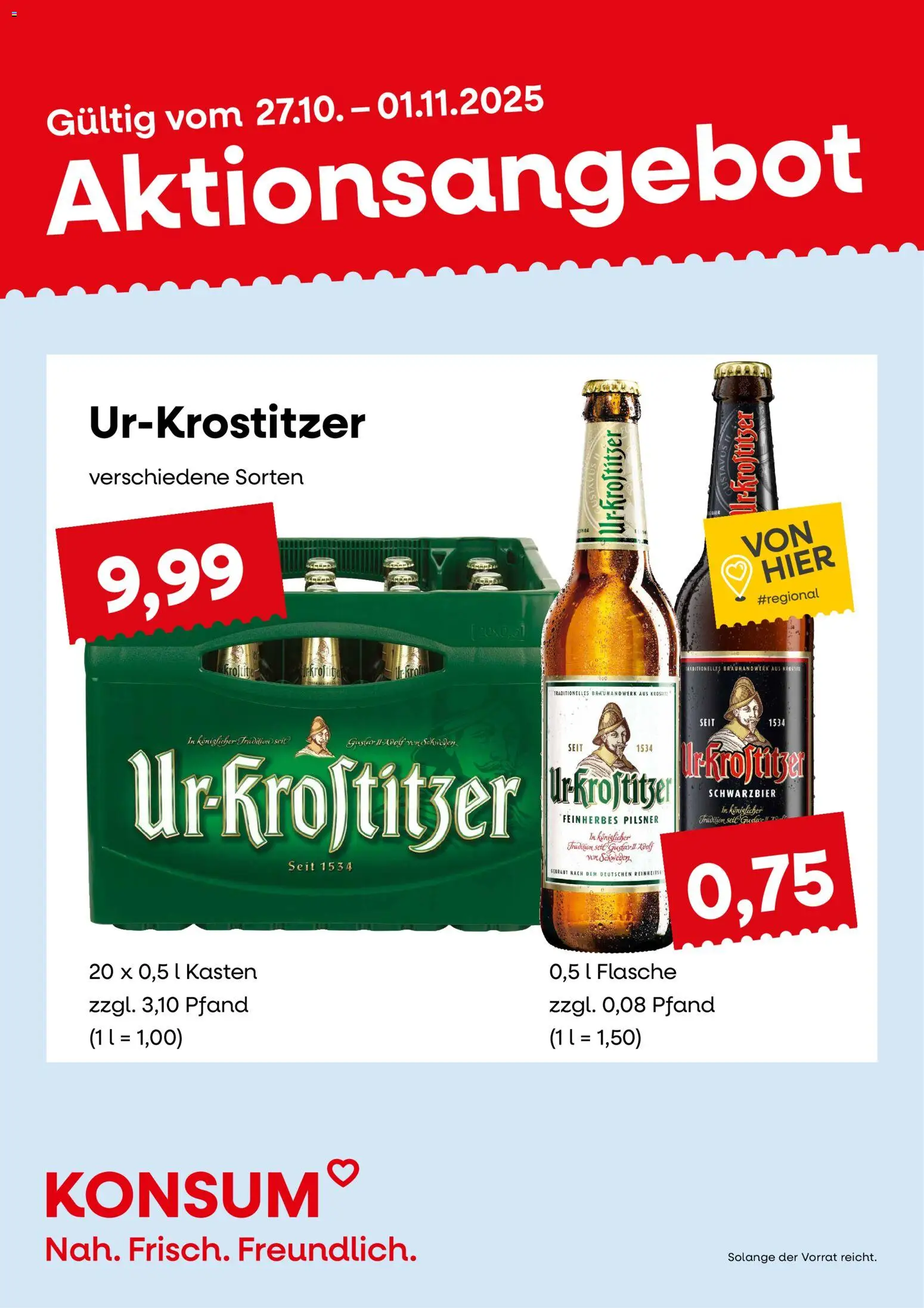 KONSUM Leipzig Prospekt – gültig ab 27.10.2025 | Seite: 1