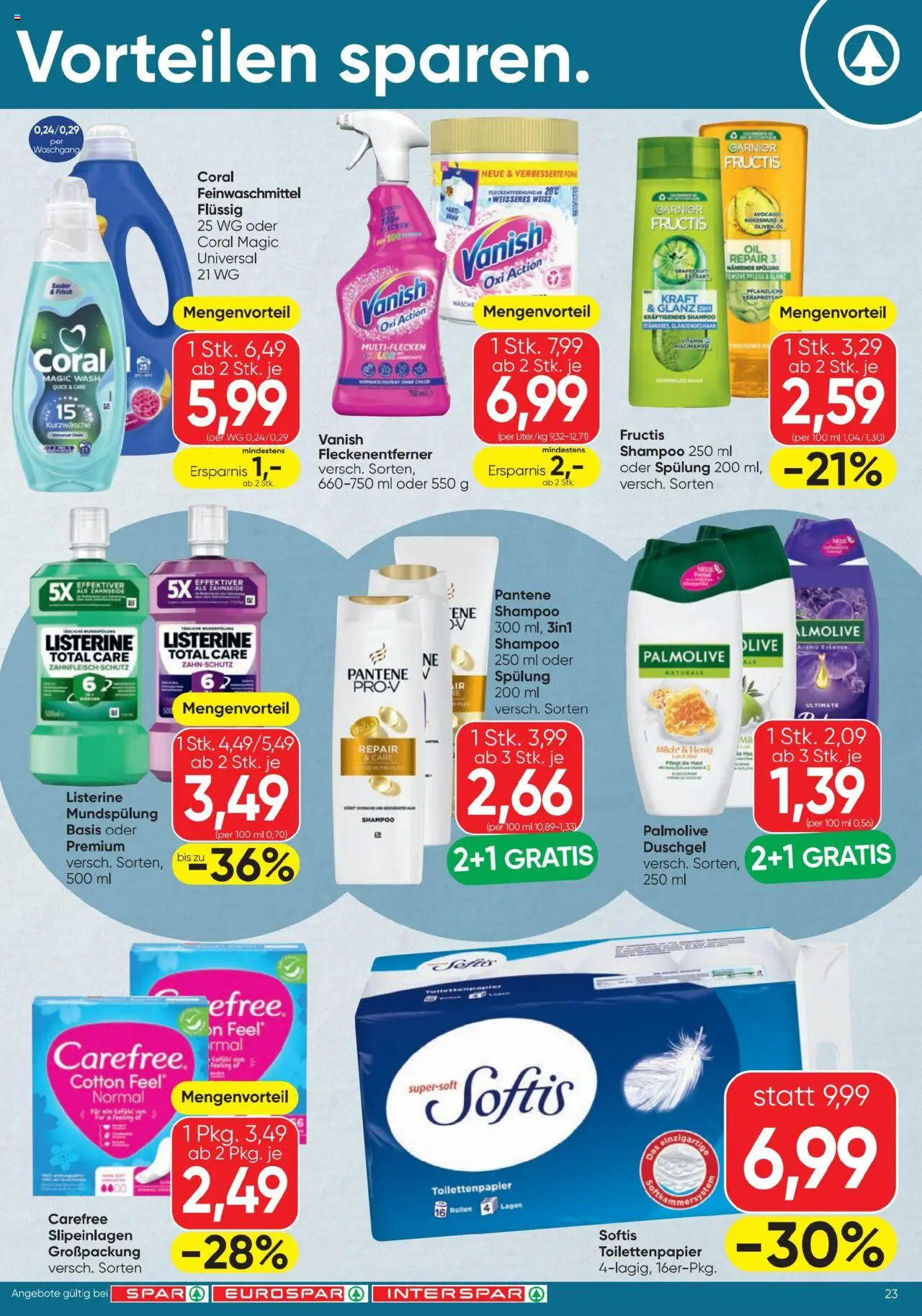 Spar Flugblatt gültig ab 03.07.2025 | Seite: 23 | Produkte: Avocado, Spülung, Öl, Duschgel