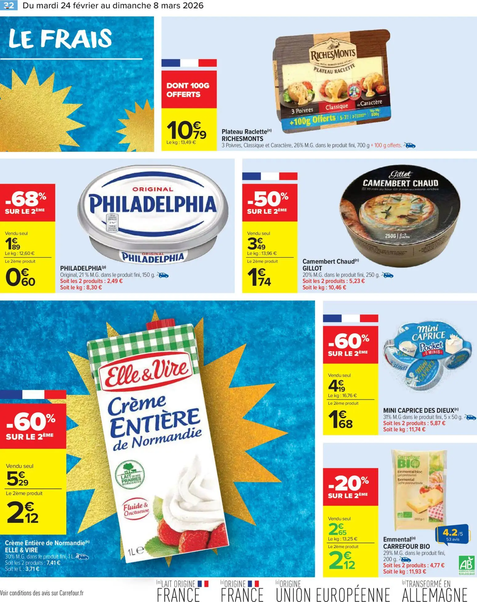 {H1} | Page: 34 | Produits: Plateau, Raclette, Lait, Crème