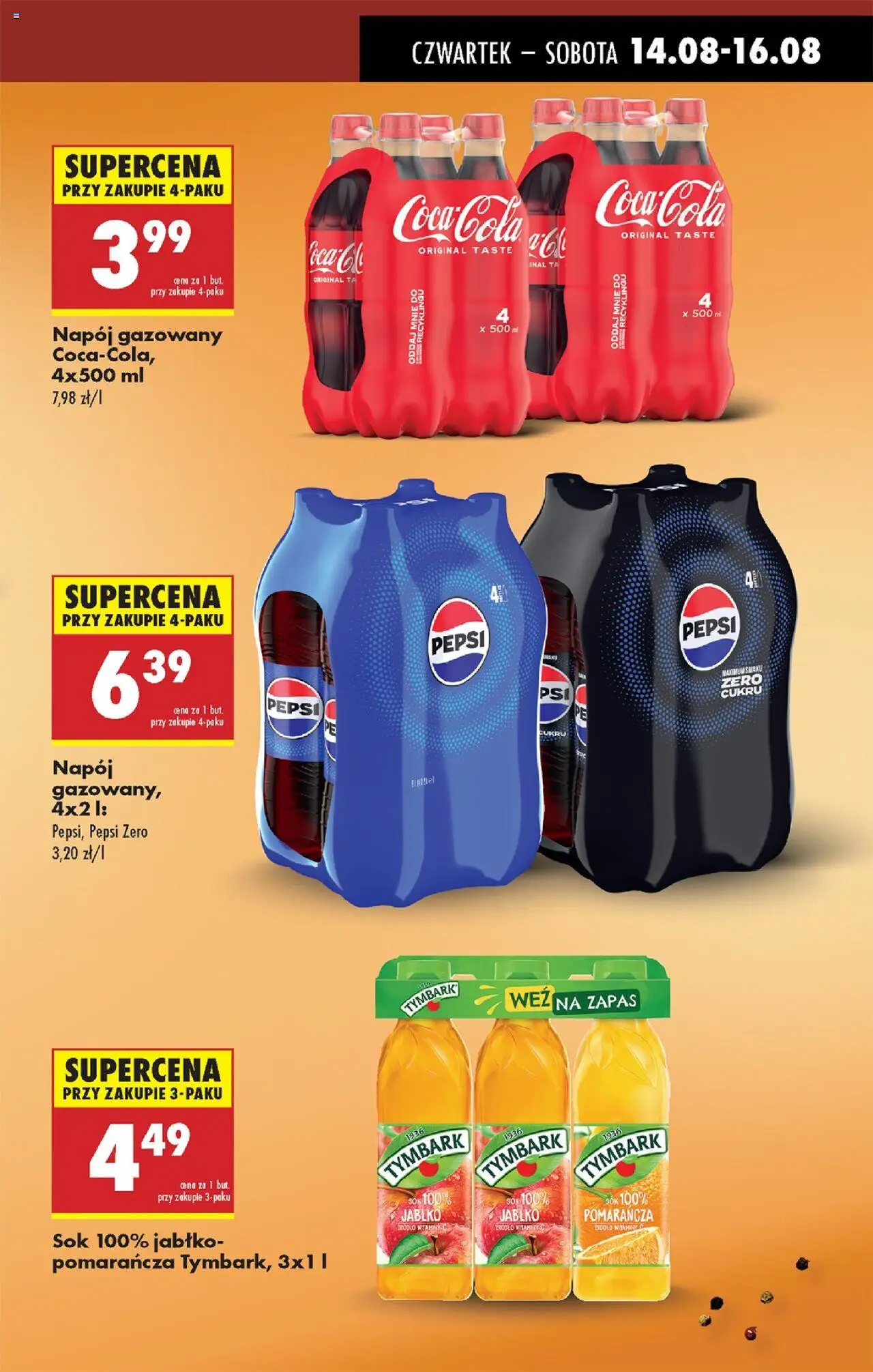 Biedronka gazetka - Oferta w tym tygodniu od 14.08.2025 | Strona: 17 | Produkty: Pepsi, Sok
