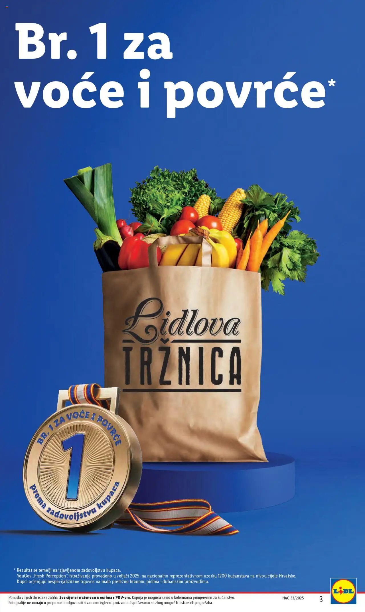 Lidl katalog | vrijedi od 11.08.2025 | Stranica: 3 | Proizvodi: Povrće, Voće