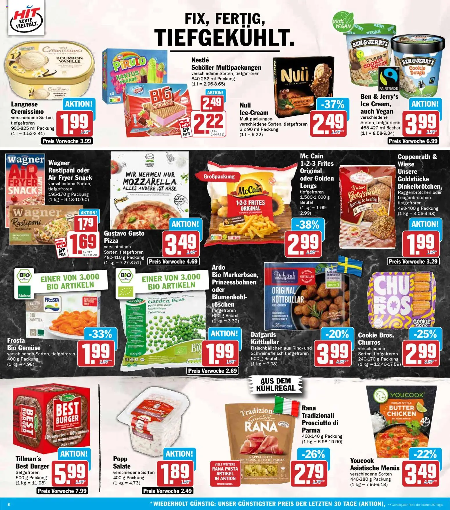 HIT Prospekt 	 – gültig ab 02.03.2026 | Seite: 8 | Produkte: McCain, Pizza, Schweinefleisch, Rindfleisch