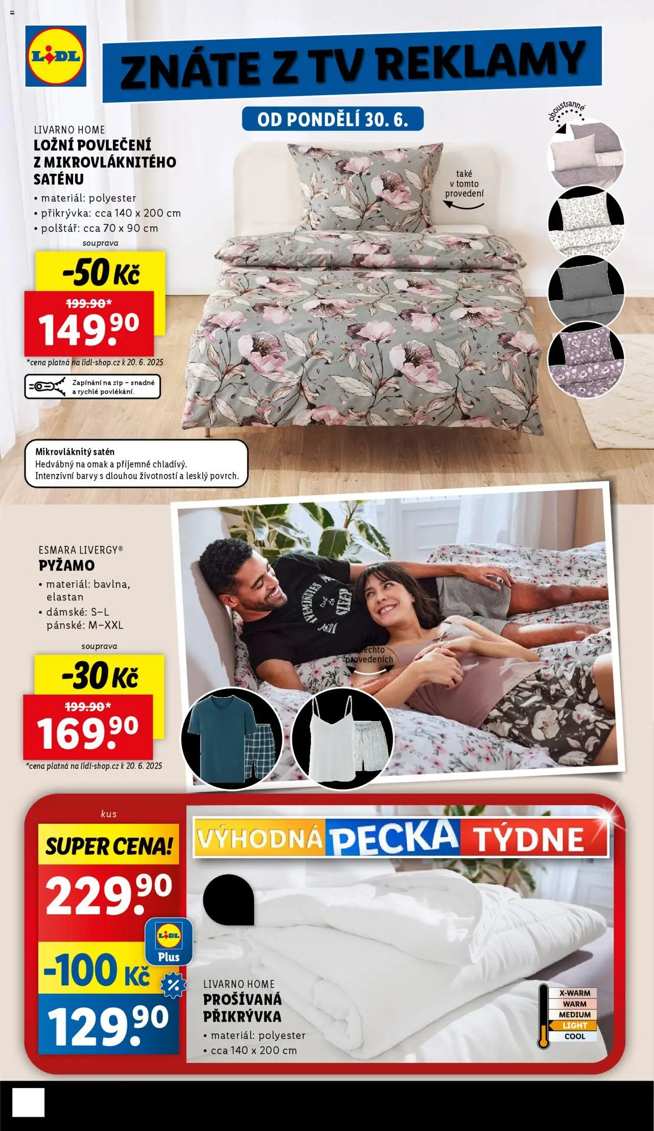 Lidl leták - Spotřební zboží od 30.06.2025 | Strana: 6 | Produkty: Tv, Ložní povlečení, Přikrývka, Barvy