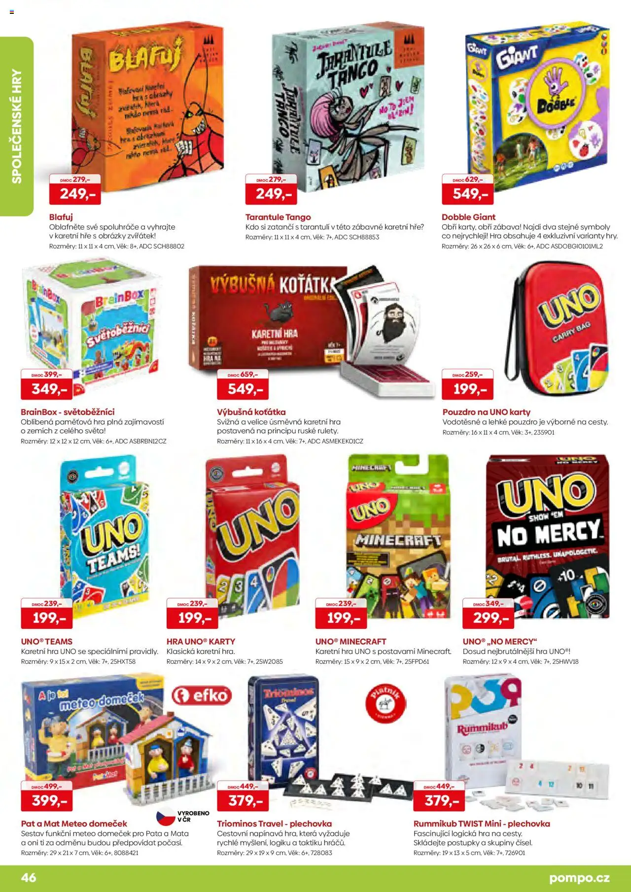 POMPO katalog Léto 2025 od 16.05.2025 | Strana: 46 | Produkty: Hra, Pouzdro, Karty