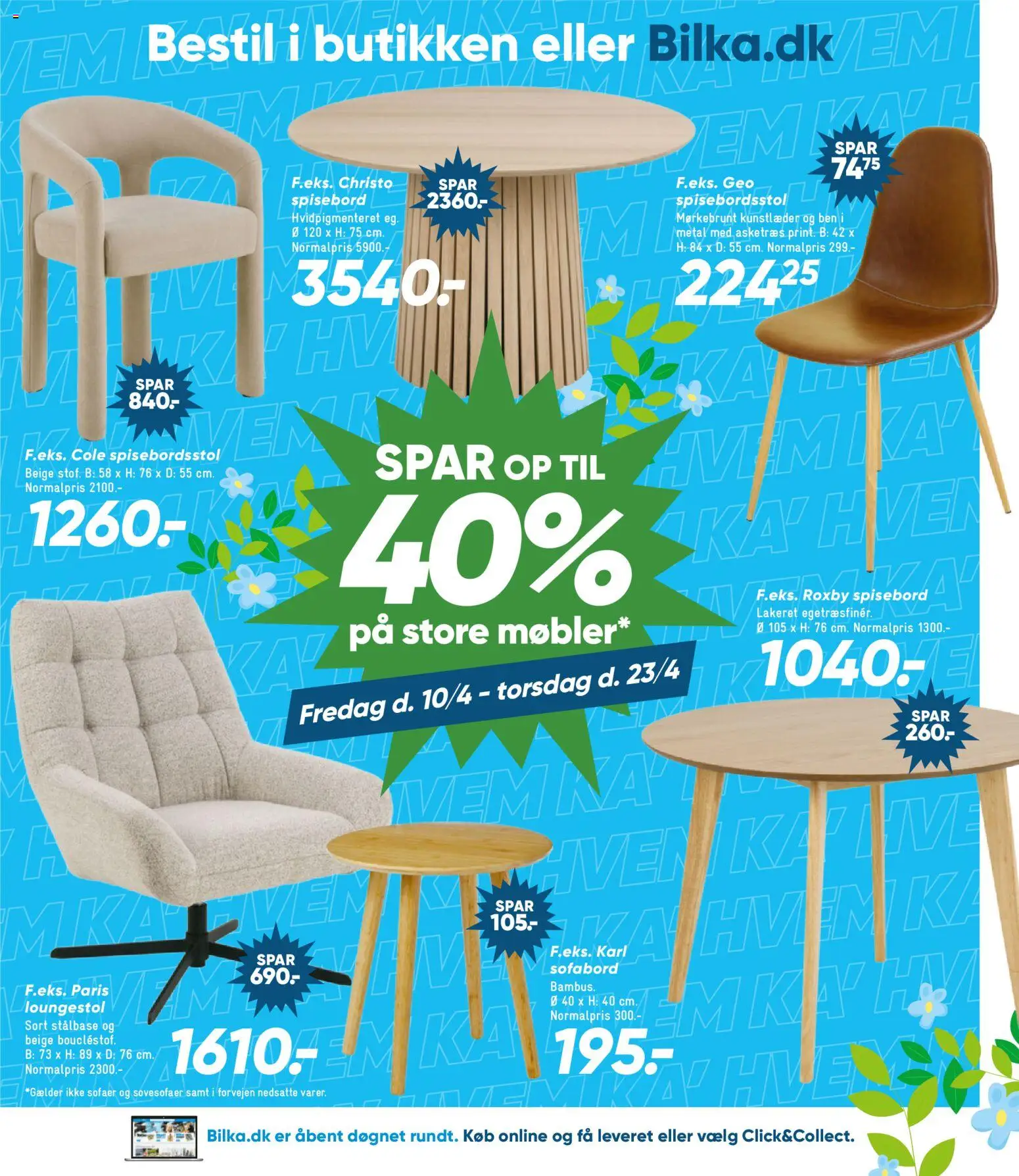 Bilka tilbudsavis – gyldig fra 10.04.2026 | Side: 22 | Produkter: Sofabord, Sovesofaer