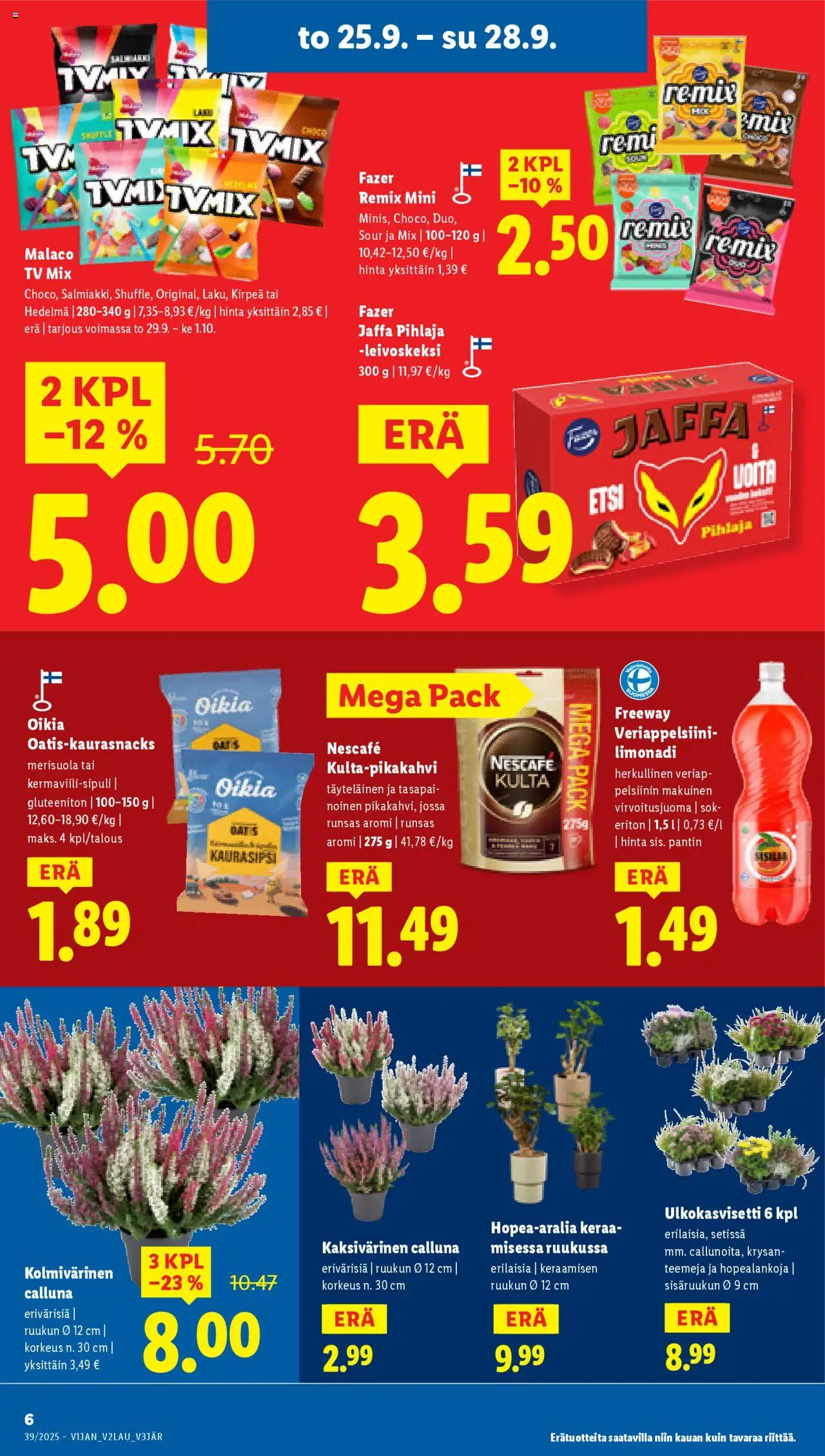 Lidl tarjoukset – voimassa 25.09.2025 alkaen | Sivu: 8 | Tuotteet: Veriappelsiini, Aromi, TV