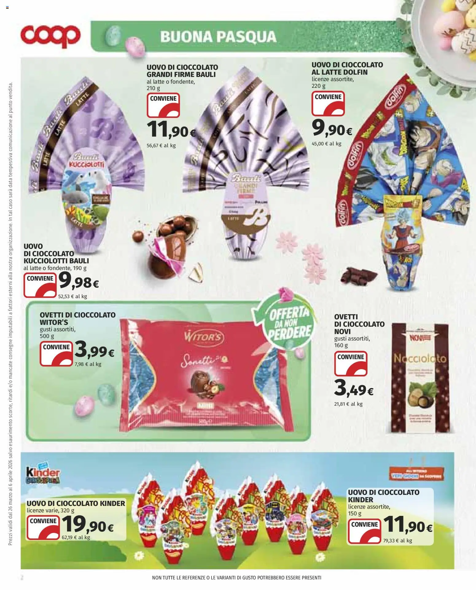 Volantino COOP del 26.03.2026 | Pagina: 2 | Prodotti: Cioccolato, Latte, Data
