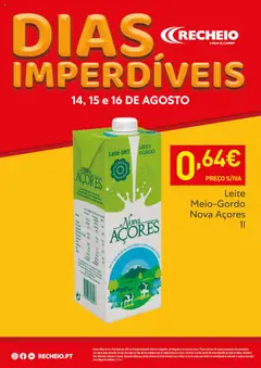 Recheio - Dias Imperdíveis │ válido de 14.08.2025 | Página: 3 | Produtos: Frigorífico, Leite