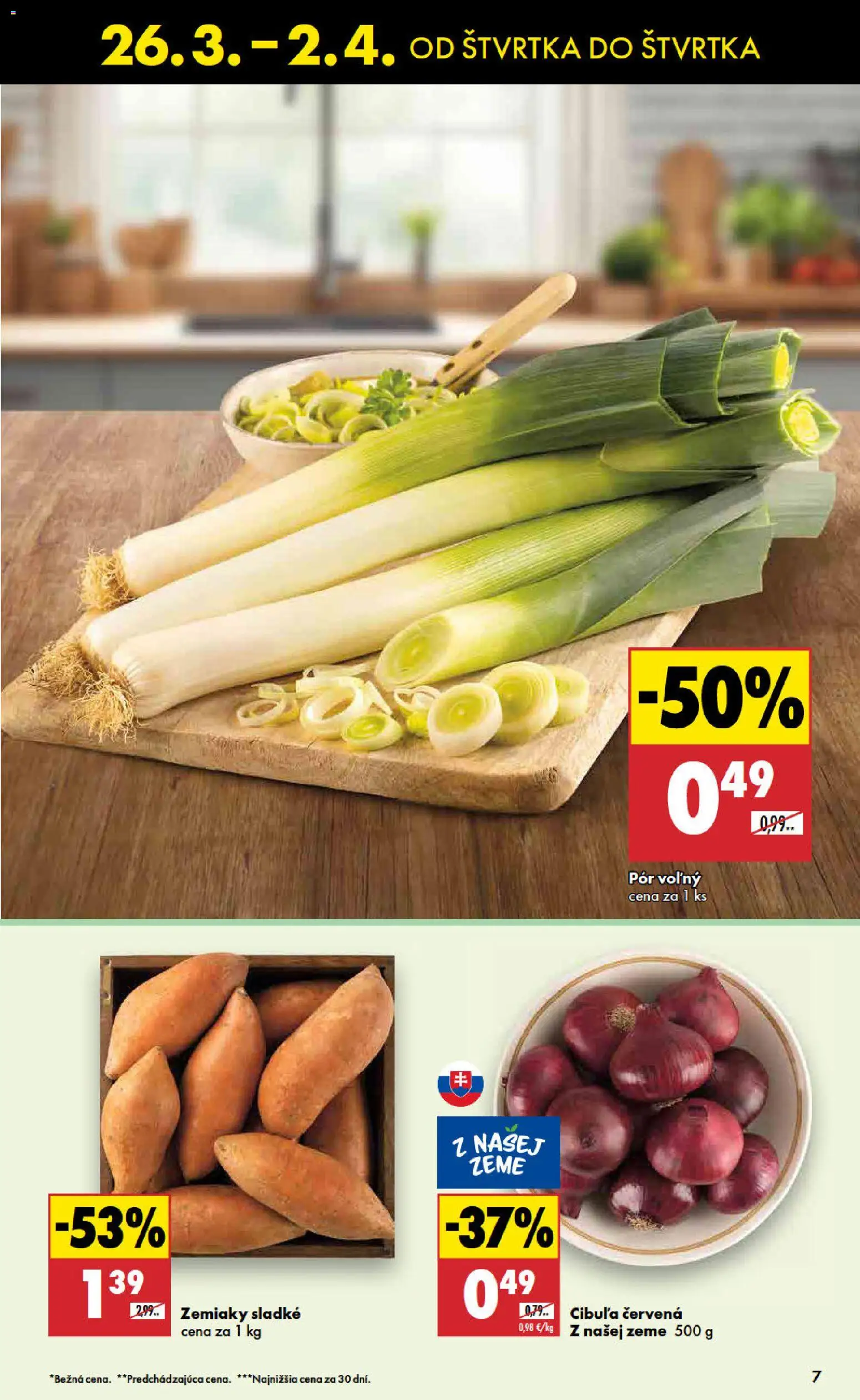 Nové Biedronka akcie – leták je platný od 26.03.2026 | Strana: 7 | Produkty: Zemiaky, Cibuľa