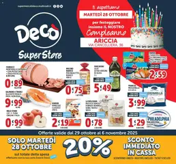 Anteprima del volantino Decò SuperStore - Ariccia catalogo valido a partire dal 28.10.2025