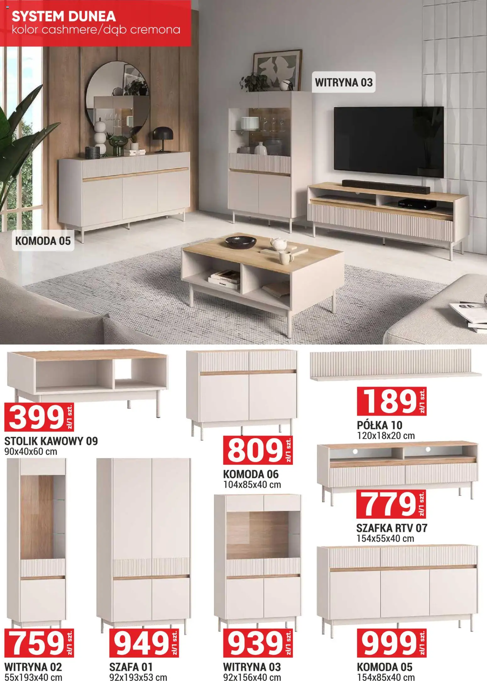 Merkury Market Gazetka - Meble, Wypoczynki, Materace od 01.03.2026 | Strona: 3 | Produkty: Stolik kawowy, Półka, szafka RTV, Witryna