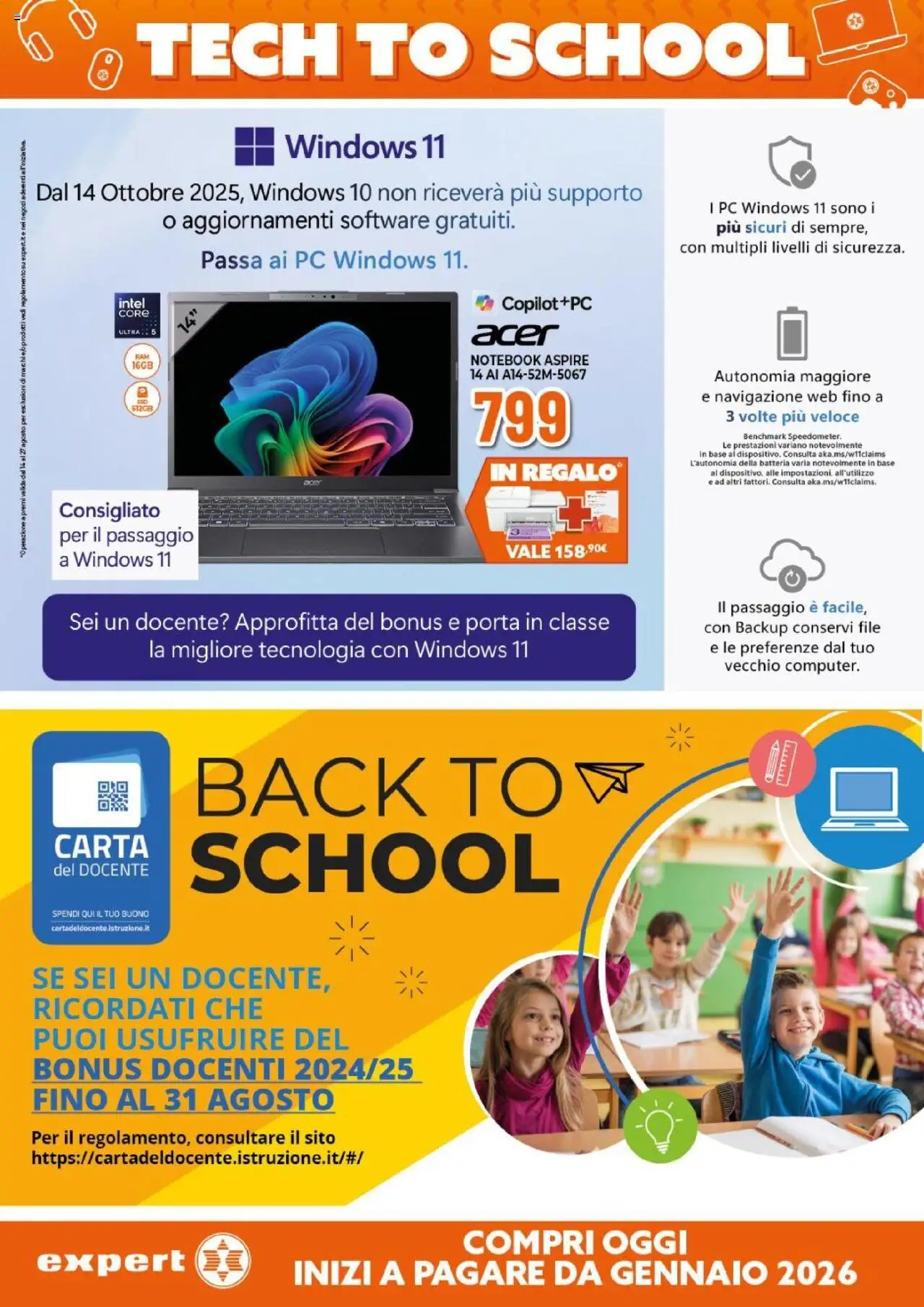 Volantino Expert del 14.08.2025 | Pagina: 6 | Prodotti: Notebook, PC, Navigazione, Batteria