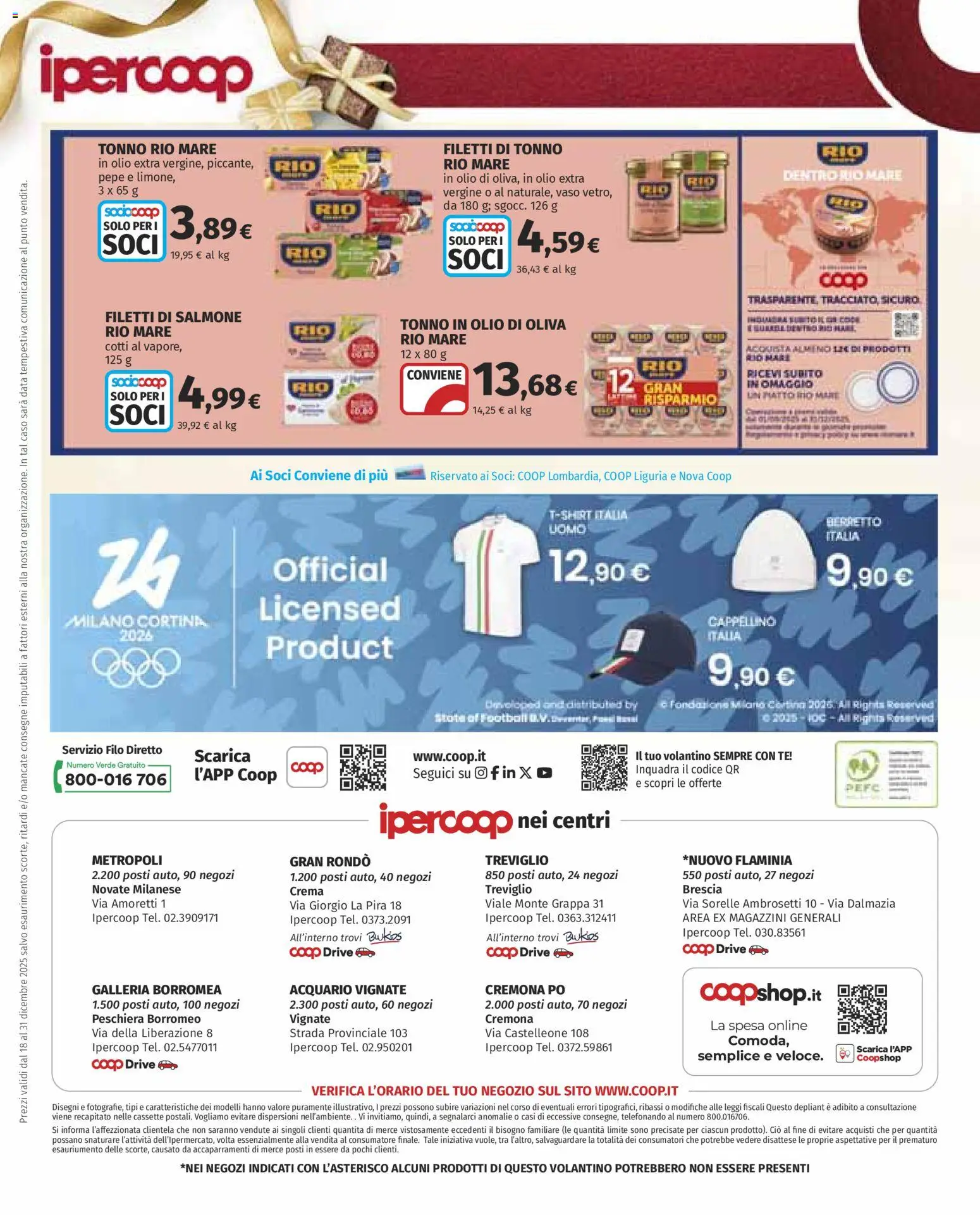 Volantino Ipercoop del 18.12.2025 | Pagina: 28 | Prodotti: Pepe, Olio, Olio extra vergine, Olio di Oliva