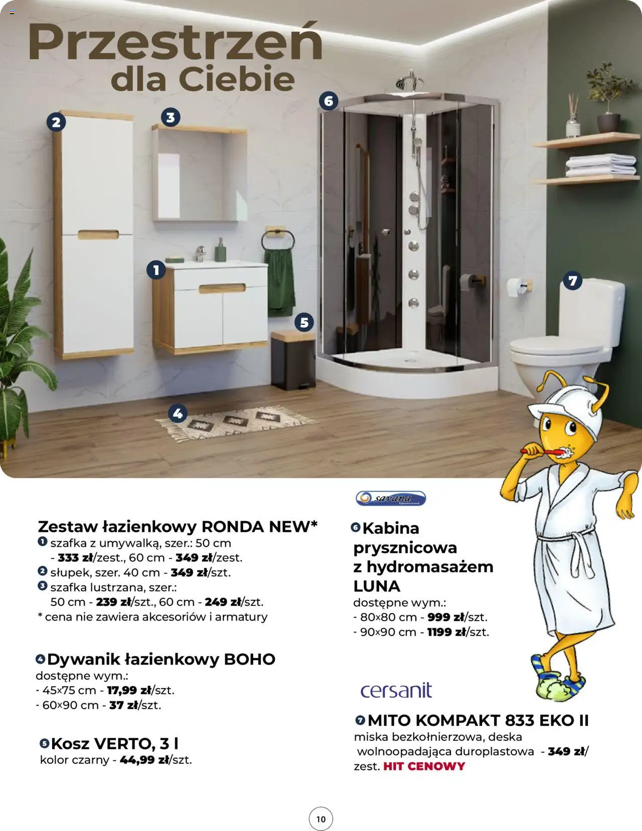 Mrówka Gazetka od 10.07.2025 | Strona: 10 | Produkty: Dywanik łazienkowy, Kosz