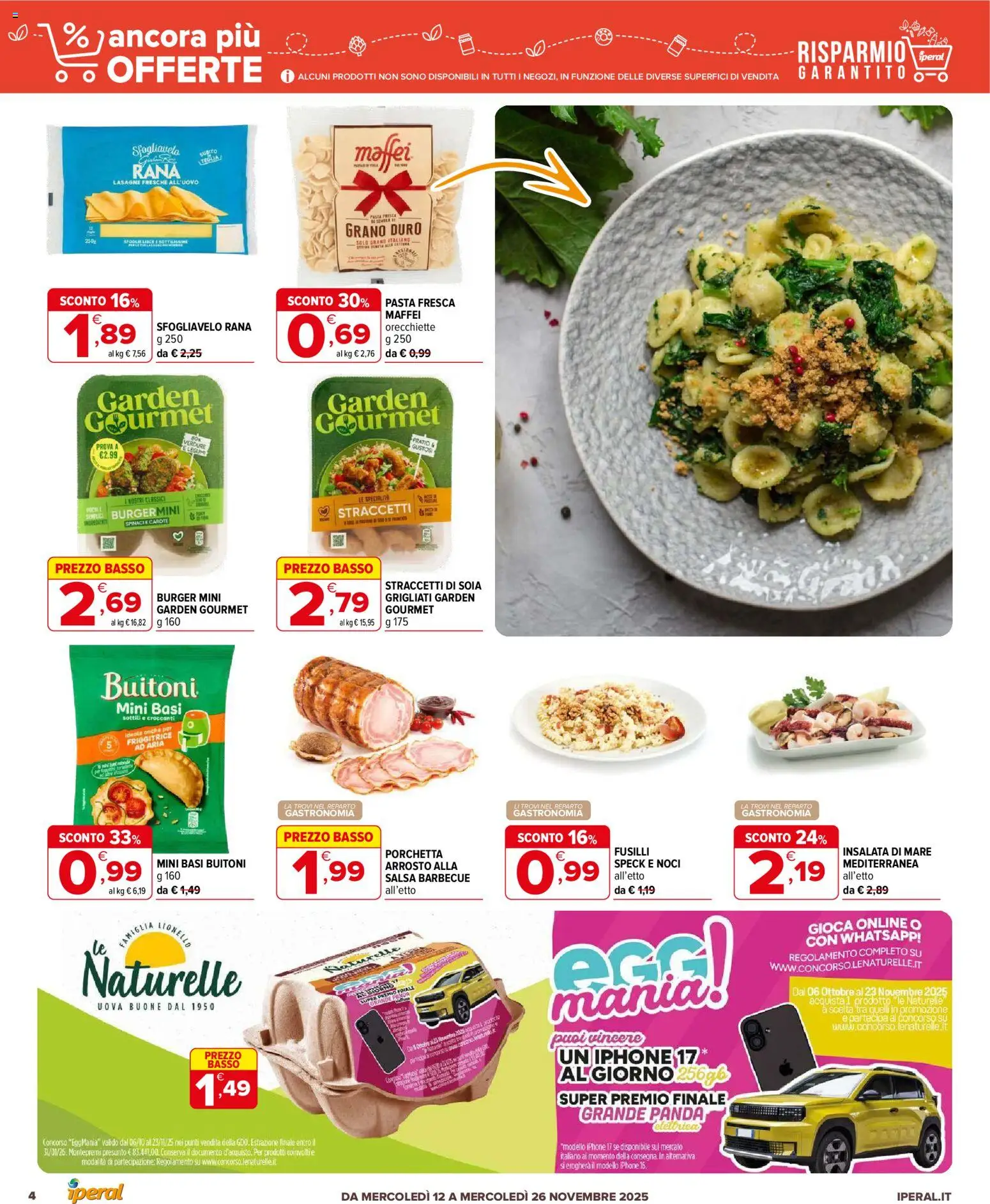 Volantino Iperal del 12.11.2025 | Pagina: 4 | Prodotti: Uova, Salsa, Noci, Friggitrice