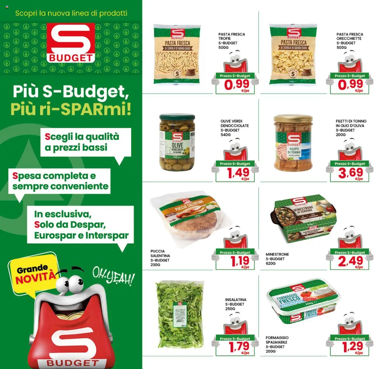 Volantino Interspar del 04.08.2025 | Pagina: 34 | Prodotti: Minestrone, Verdure, Tonno, Orecchiette