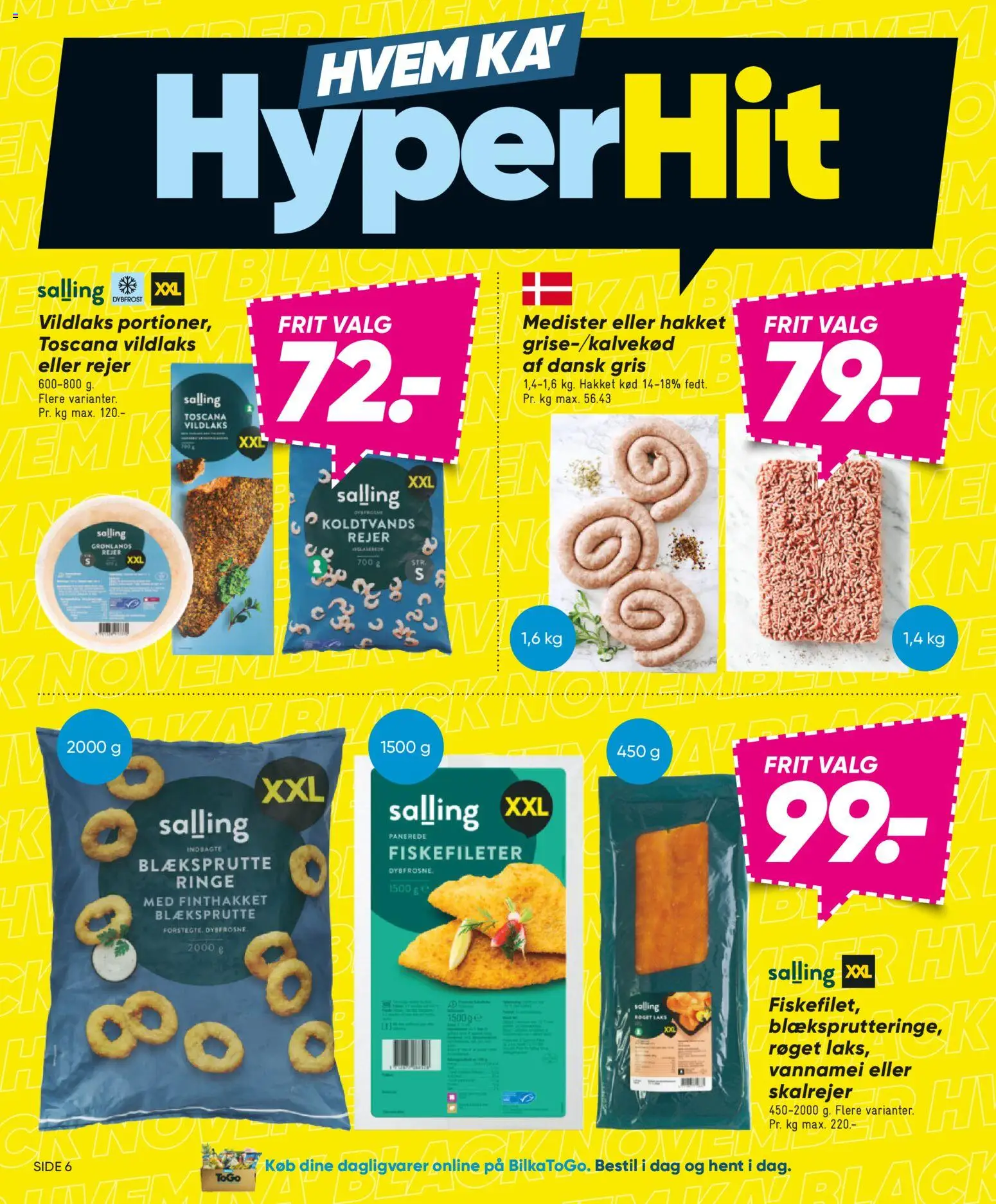 Bilka tilbudsavis – gyldig fra 31.10.2025 | Side: 6 | Produkter: Hakket kød, Rejer