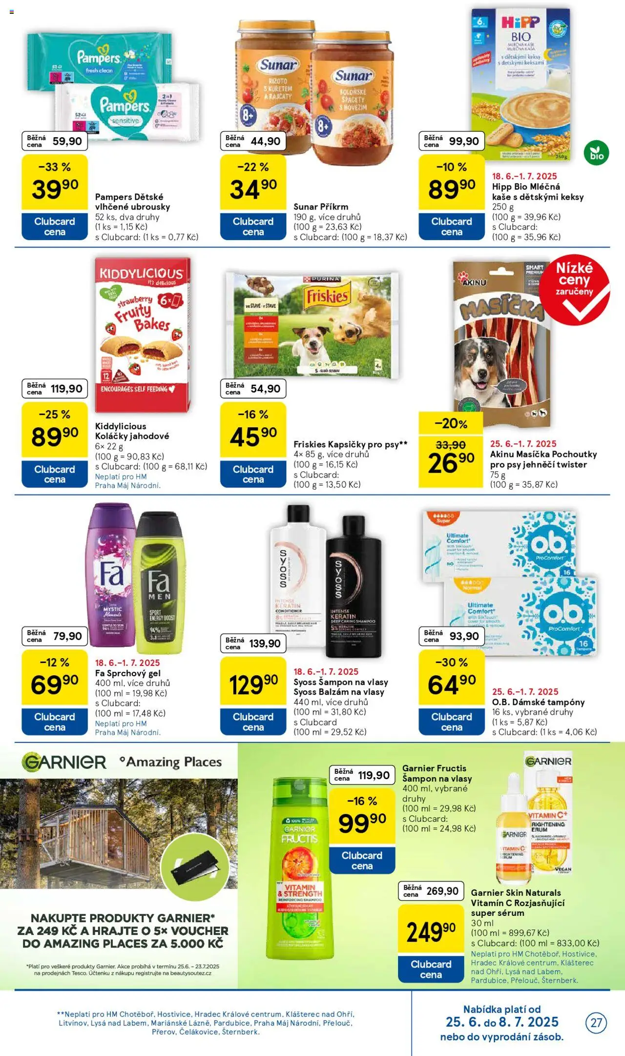 Tesco leták - Hypermarket od 25.06.2025 | Strana: 27 | Produkty: Vlhčené ubrousky, Špagety, Rizoto, Příkrm