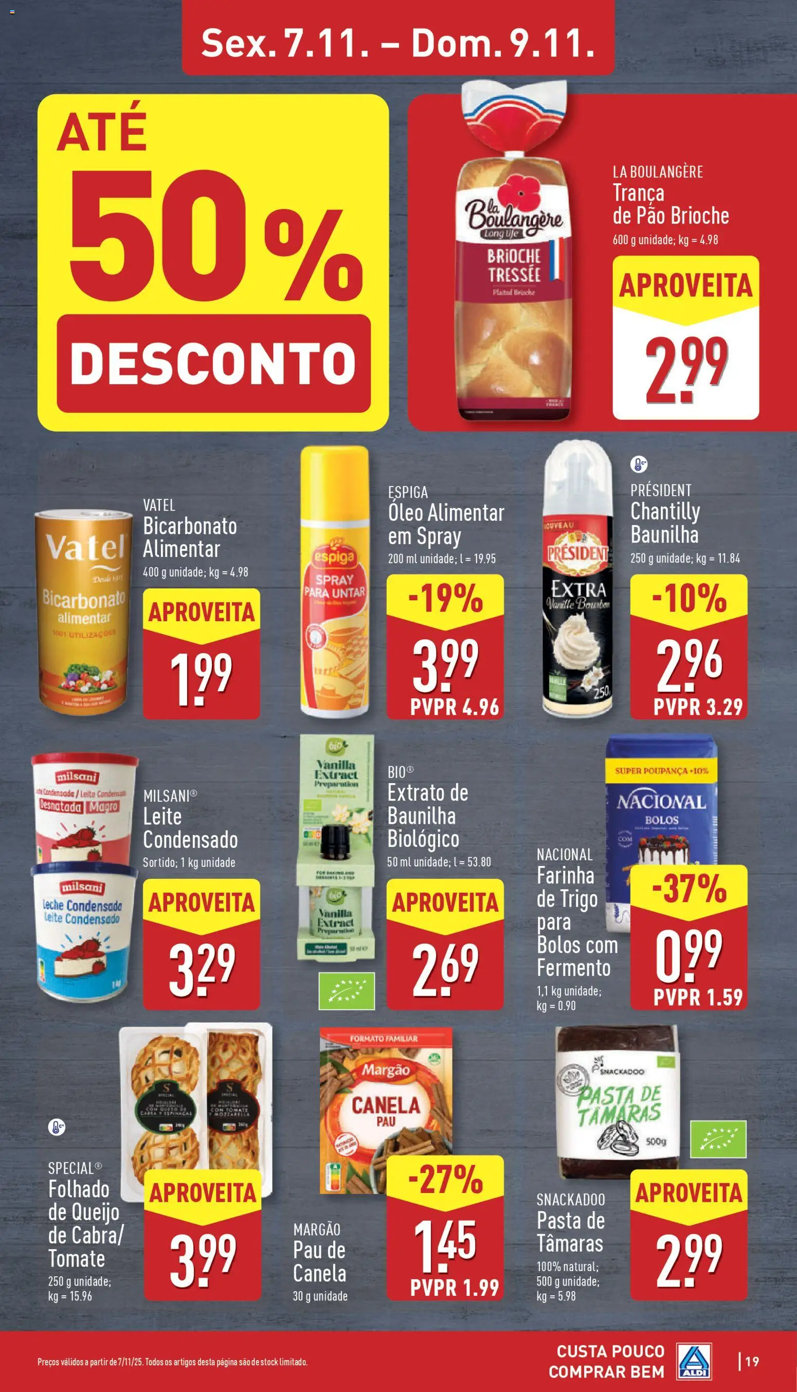 Aldi folheto │ válido de 03.11.2025 | Página: 19 | Produtos: Chantilly, Óleo, Pão, Bicarbonato