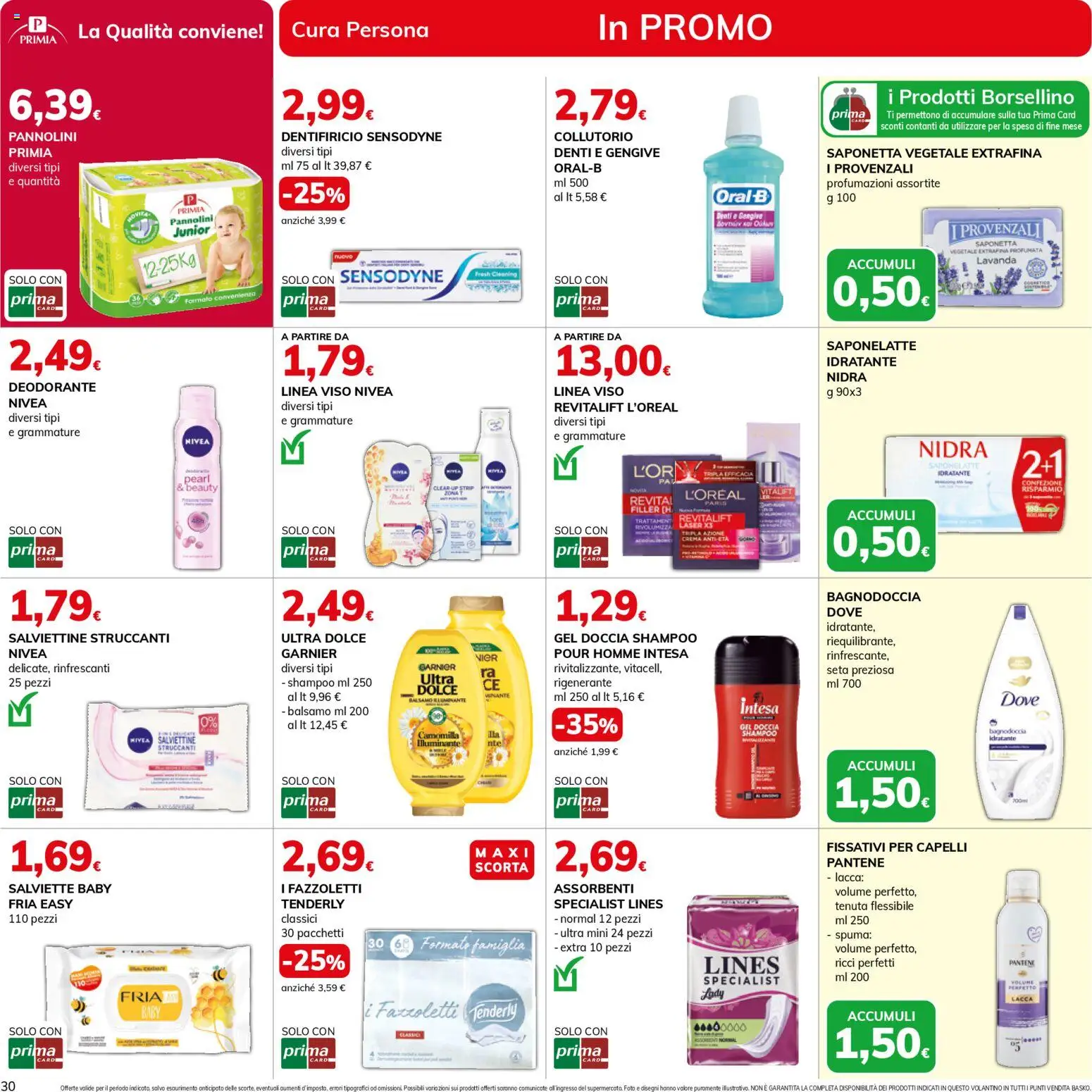 Volantino Basko del 07.04.2026 | Pagina: 30 | Prodotti: Pannolini, Deodorante, Collutorio, Lavanda