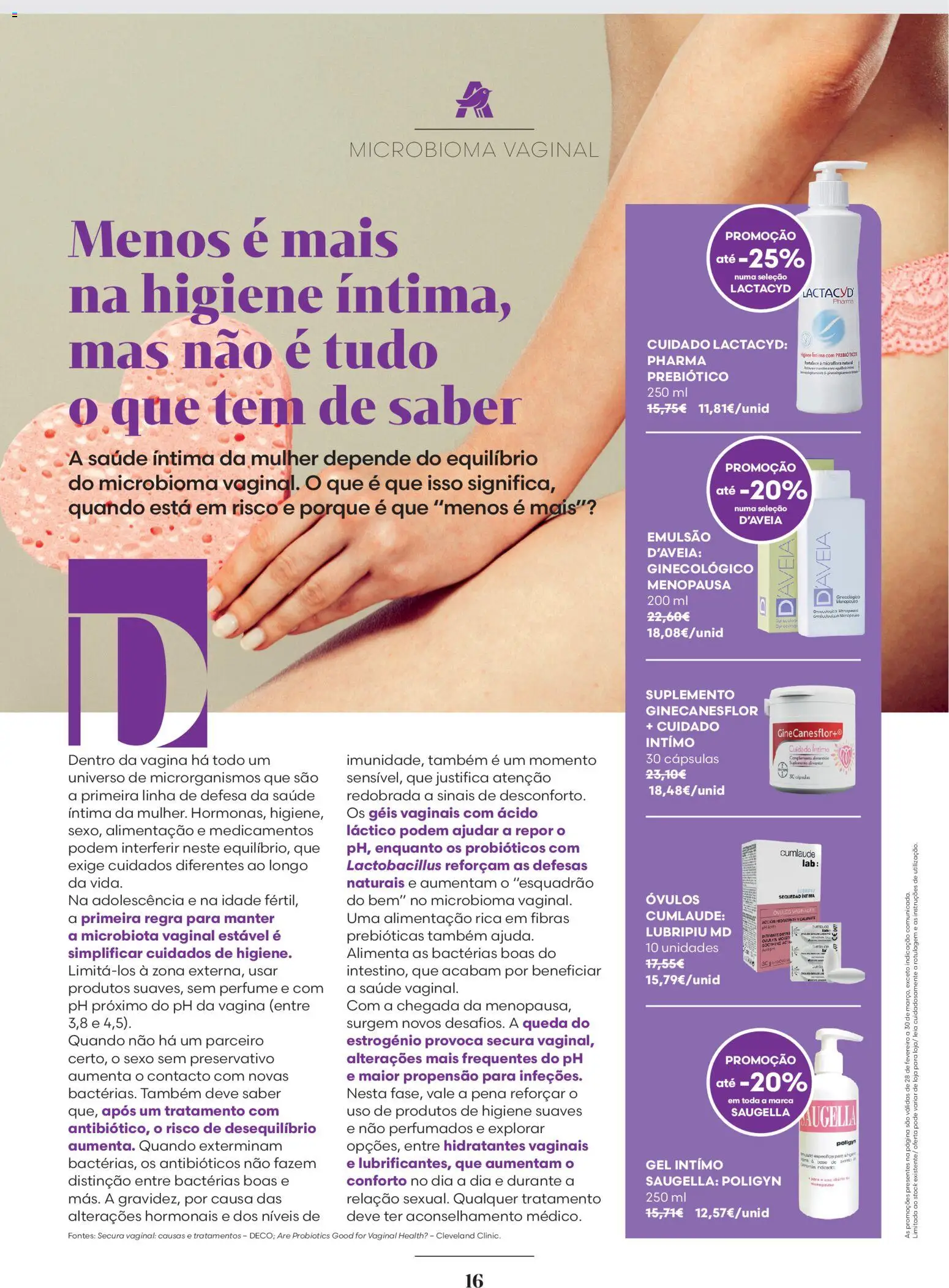 Auchan - Revista Mulher e Especial Higiene Oral │ válido de 28.02.2026 | Página: 16 | Produtos: Perfume, Probióticos
