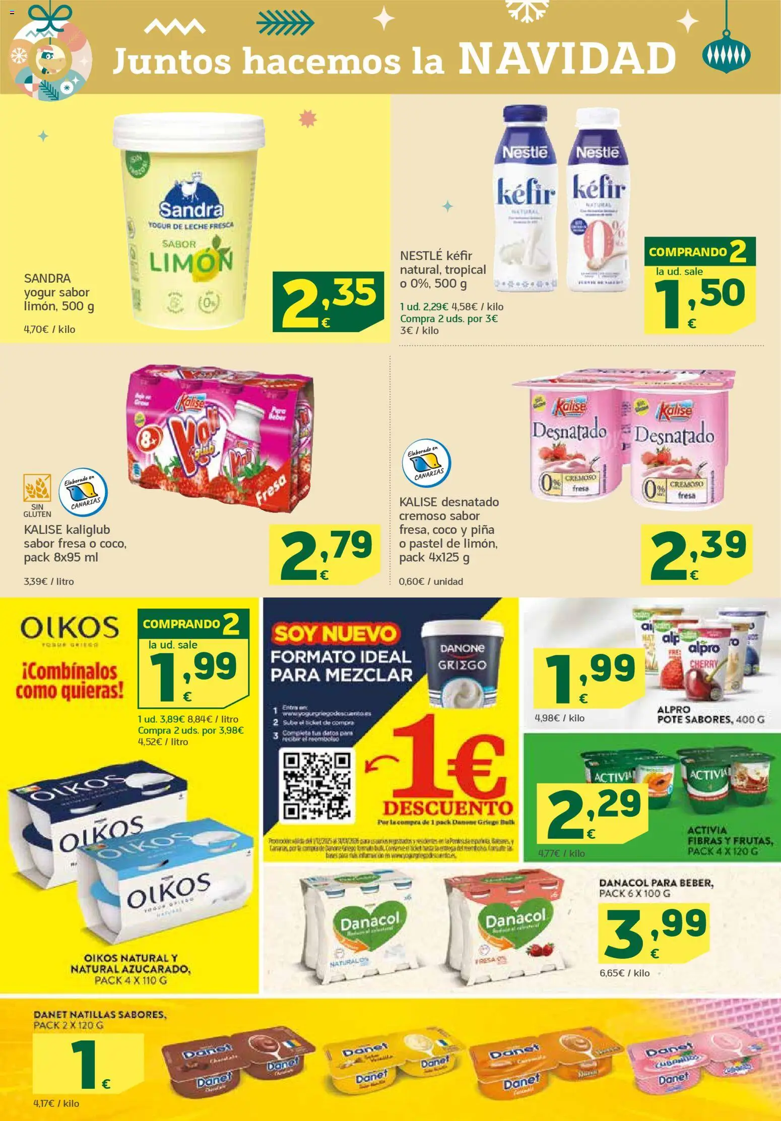 HiperDino folleto │ válido desde el 04.12.2025 | Página: 14 | Productos: Leche, Yogur, Τυρόπιτα, Piña