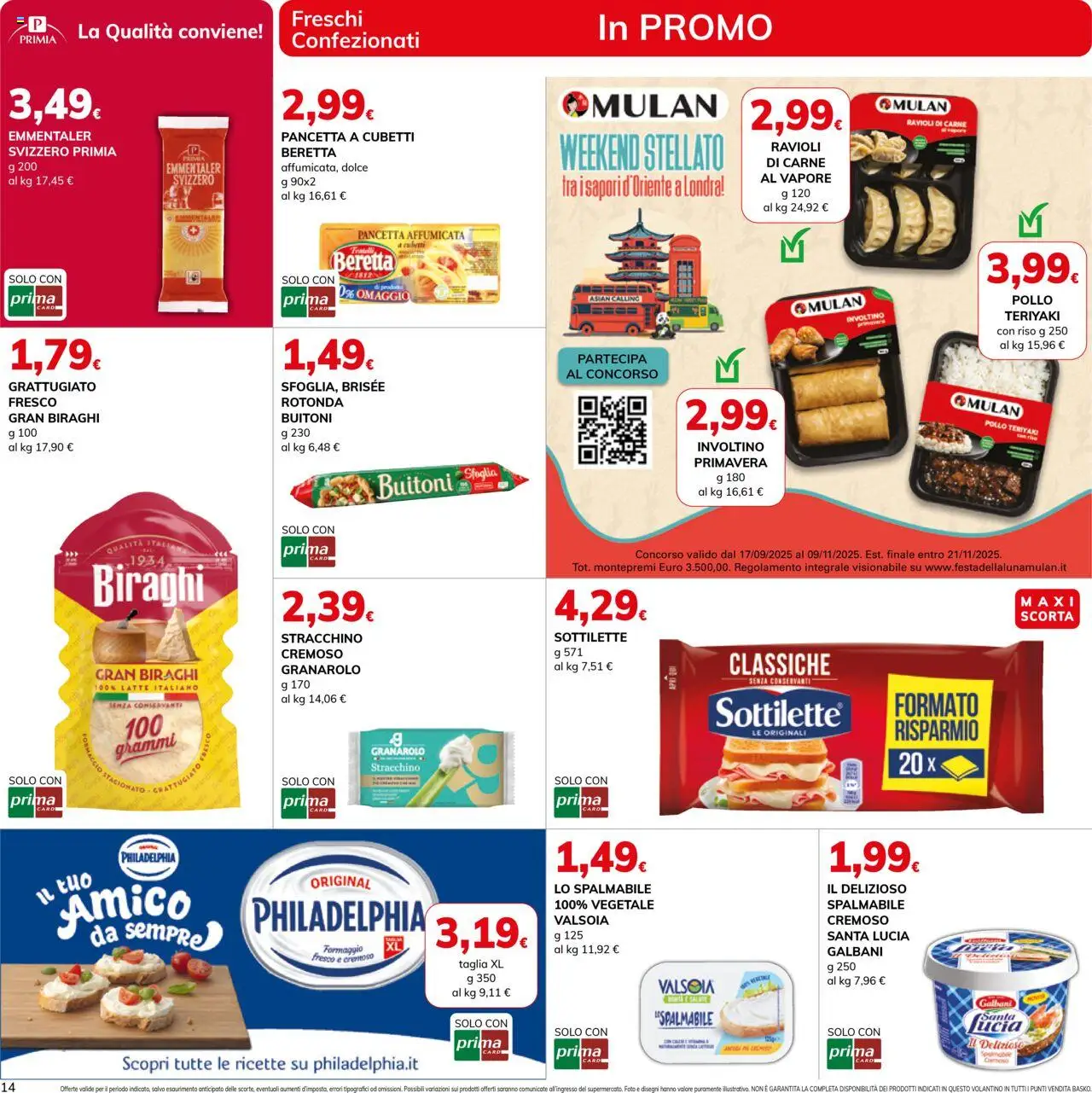Volantino Basko del 14.10.2025 | Pagina: 14 | Prodotti: Riso, Pancetta, Latte, Stracchino