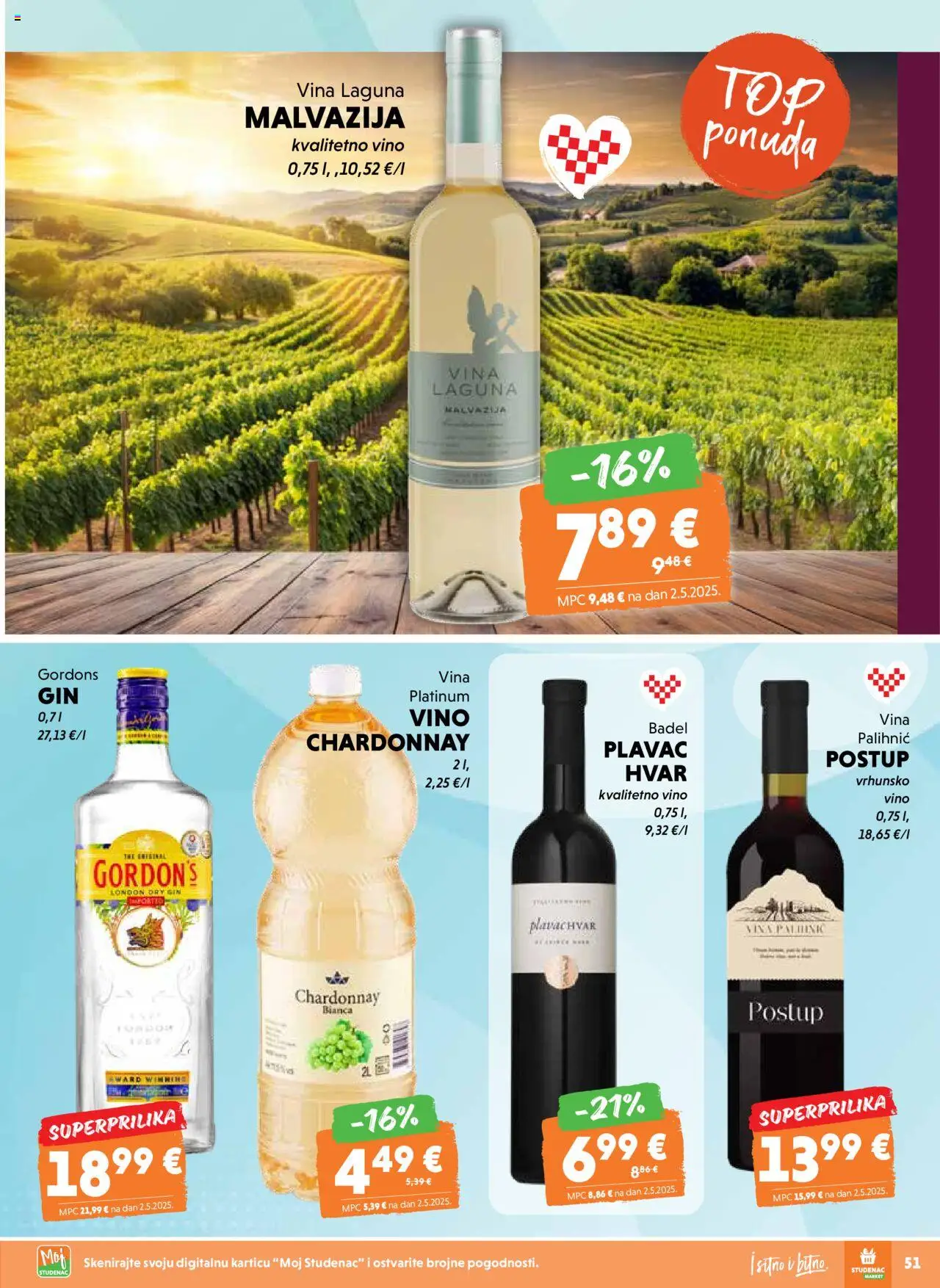 Studenac katalog | vrijedi od 18.06.2025 | Stranica: 51 | Proizvodi: Gin, Vino