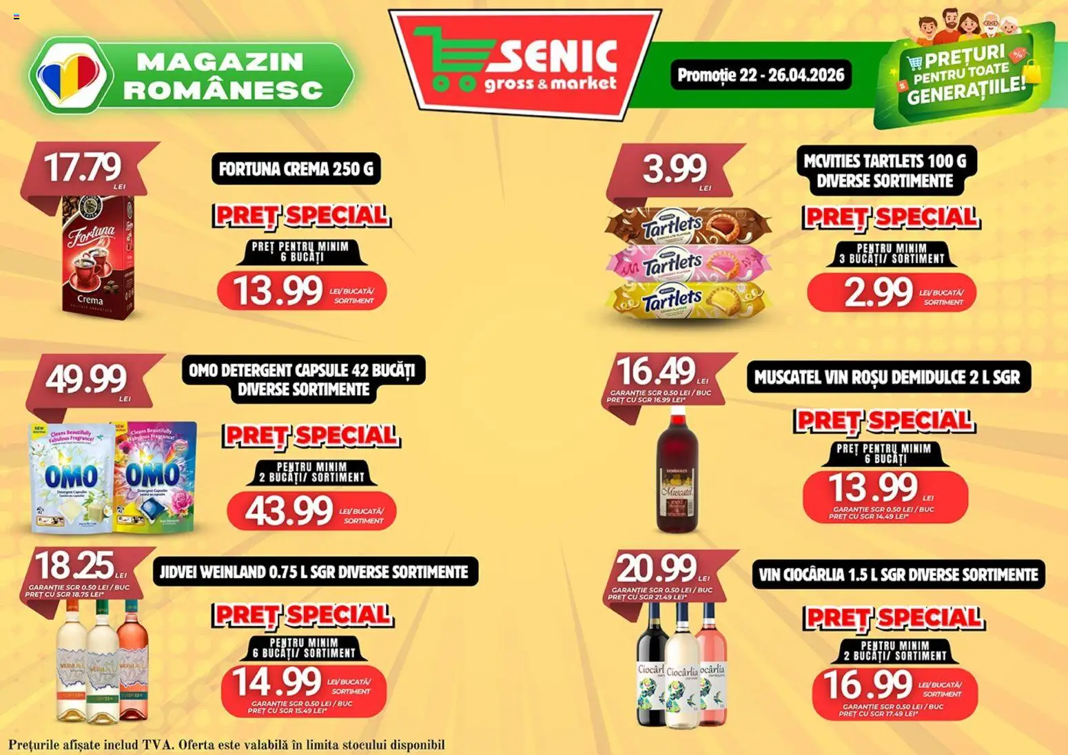 Noul catalog Senic – valabil de la 20.04.2026 | Pagină: 5 | Produse: Pomelo, Cremă, Vin, Detergent