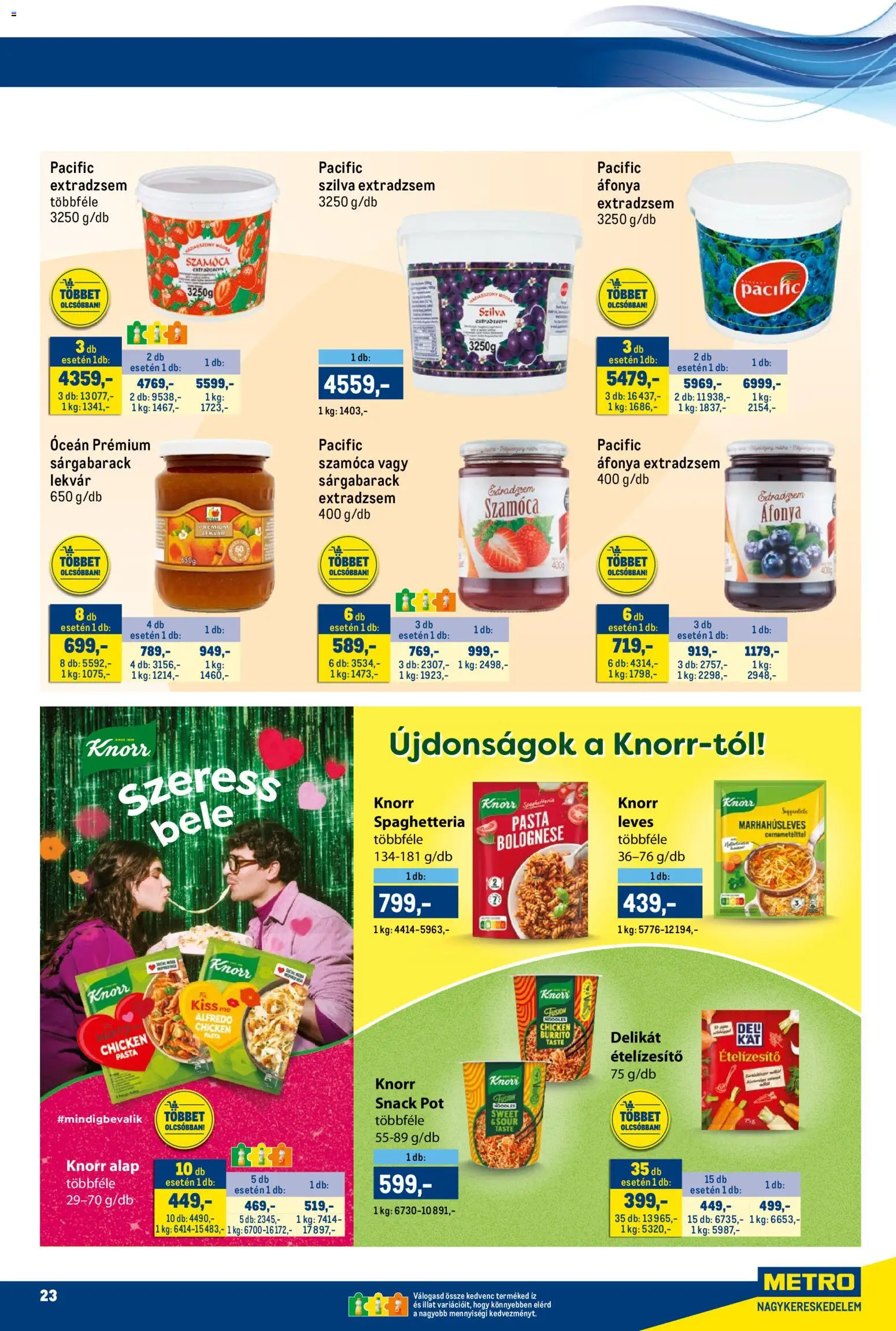 Metro akciós ujság - amely érvényes a következő dátumtól: 16.03.2026 | Oldal: 23 | Termékek: Áfonya, Lekvár, Szilva, Ételízesítő